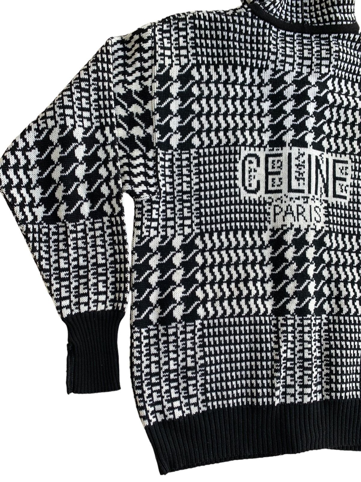 Celine Celine Paris Logo Knitted Hoodie Size S / US 4 / IT 40 - 11 Thumbnail