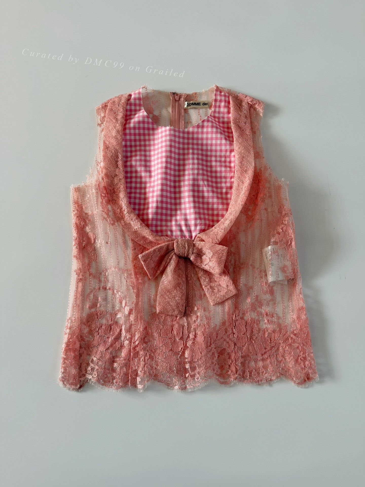 Comme des Garcons Comme des Garçons 2004 Checkered Lace Vest Size M / US 6-8 / IT 42-44 - 1 Thumbnail