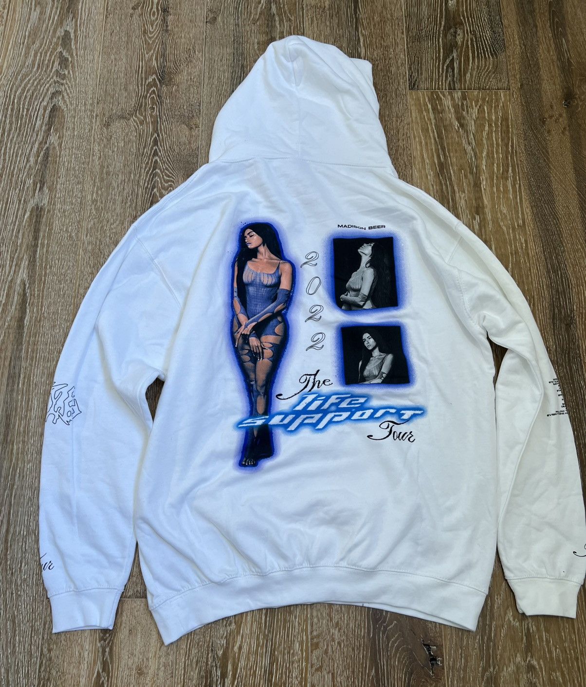 Vintage Madison beer life support white hoodie Size US XL / EU 56 / 4 - 1 Thumbnail