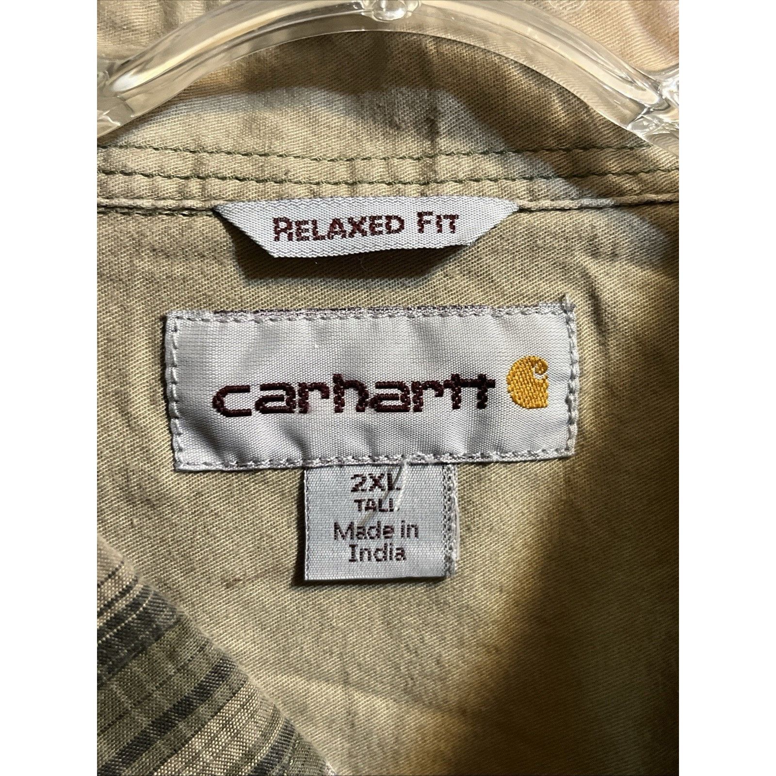 Carhartt Carhartt Shirt Men's XXLT Green Plaid Outdoor Relaxed Button Size US XXL / EU 58 / 5 - 3 Thumbnail
