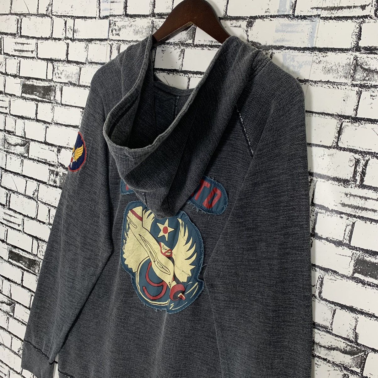 Avirex × Vintage Avirex American Military Avirex Limited Patches Hoodie Size US L / EU 52-54 / 3 - 8 Thumbnail