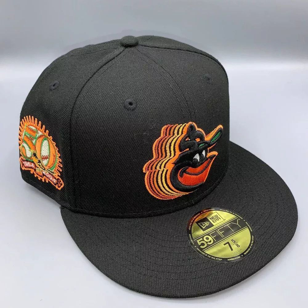 New Era Baltimore Orioles Hat Men 7 5/8 59Fifty New Era MLB Fitted Size ONE SIZE - 1 Thumbnail