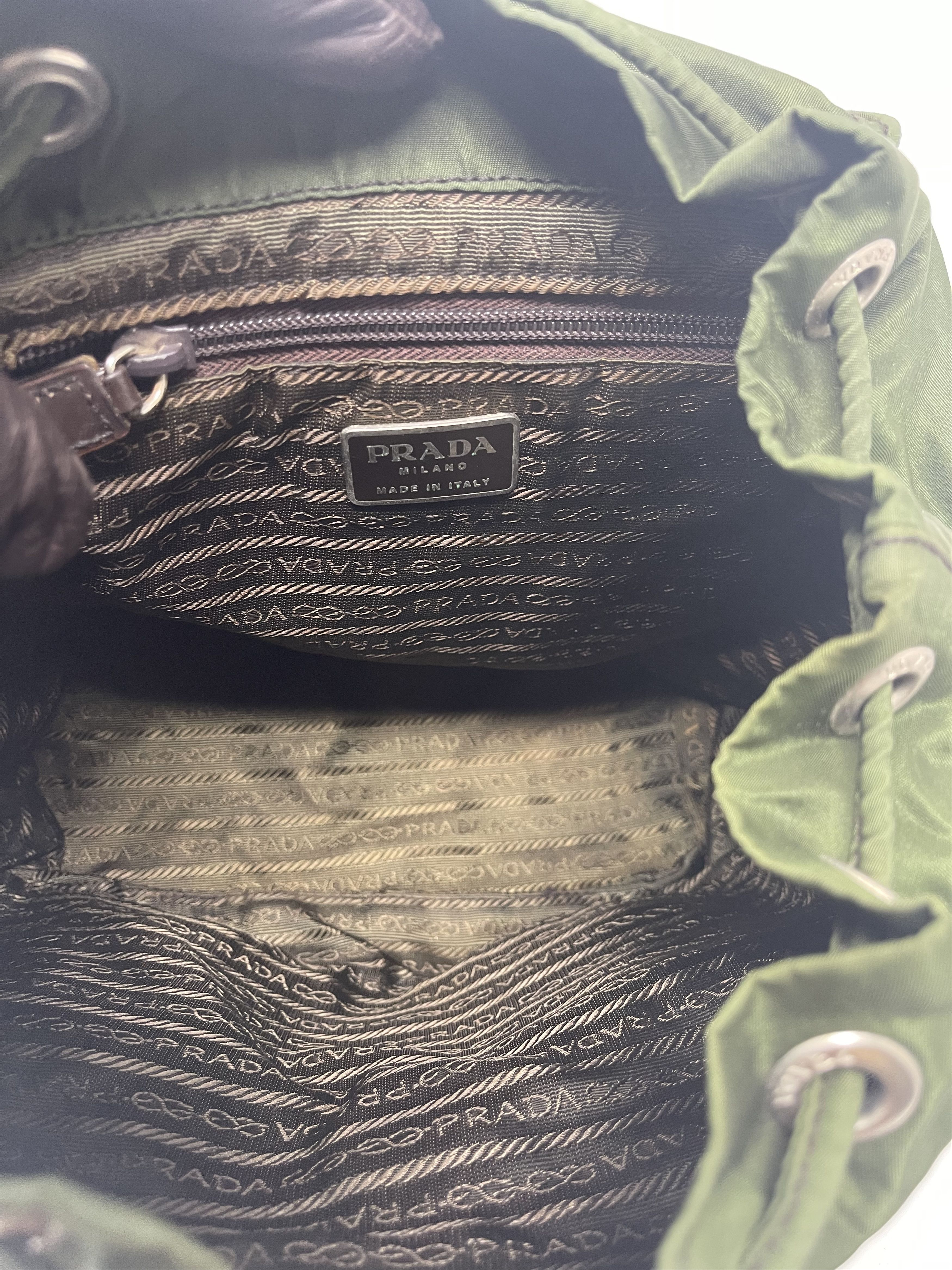 Prada Prada Nylon Green Backpack Size ONE SIZE - 10 Thumbnail