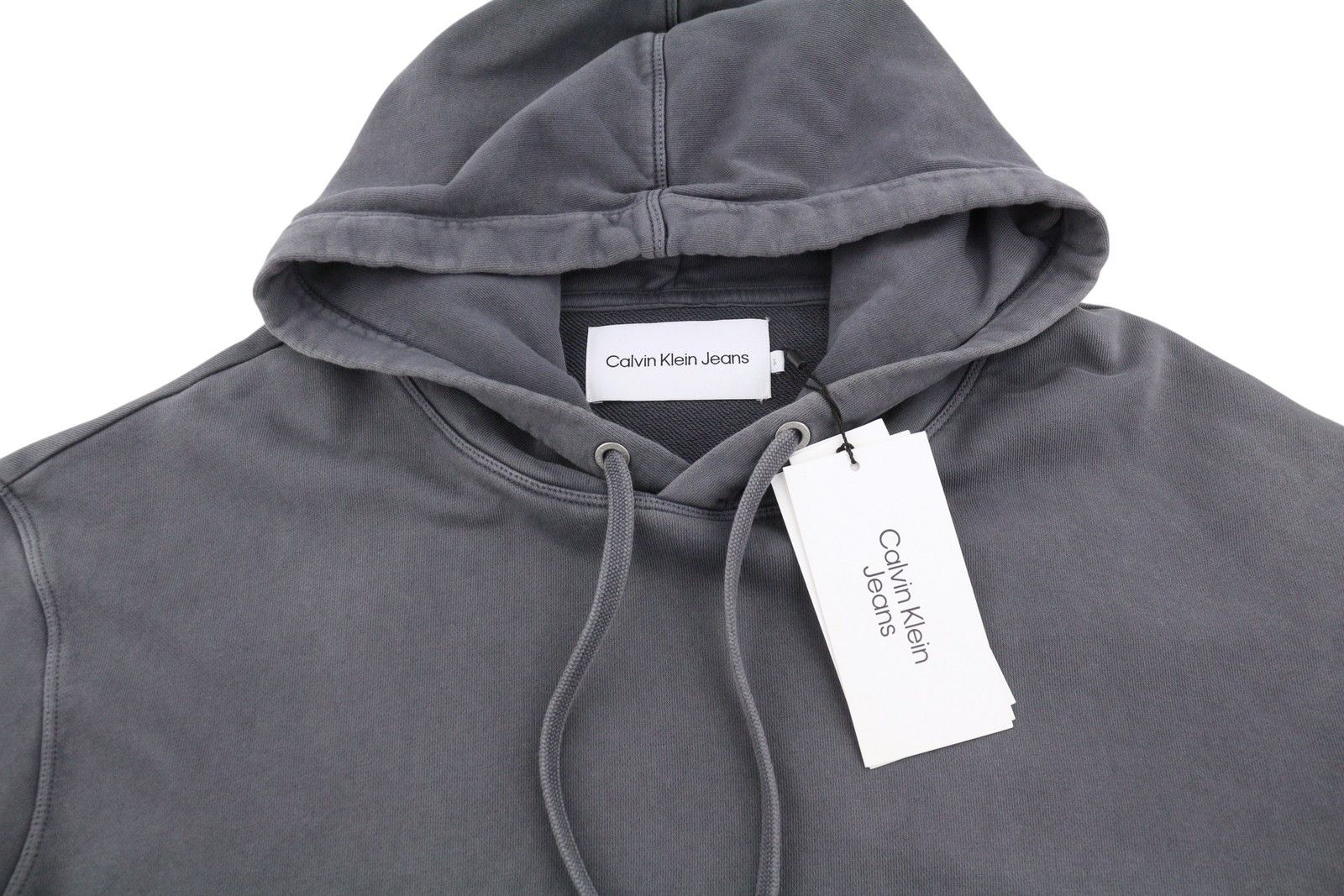 Calvin Klein 2XL Grey Faded Embroidered Logo Pullover Hoodie 87446 Size US XXL / EU 58 / 5 - 4 Thumbnail