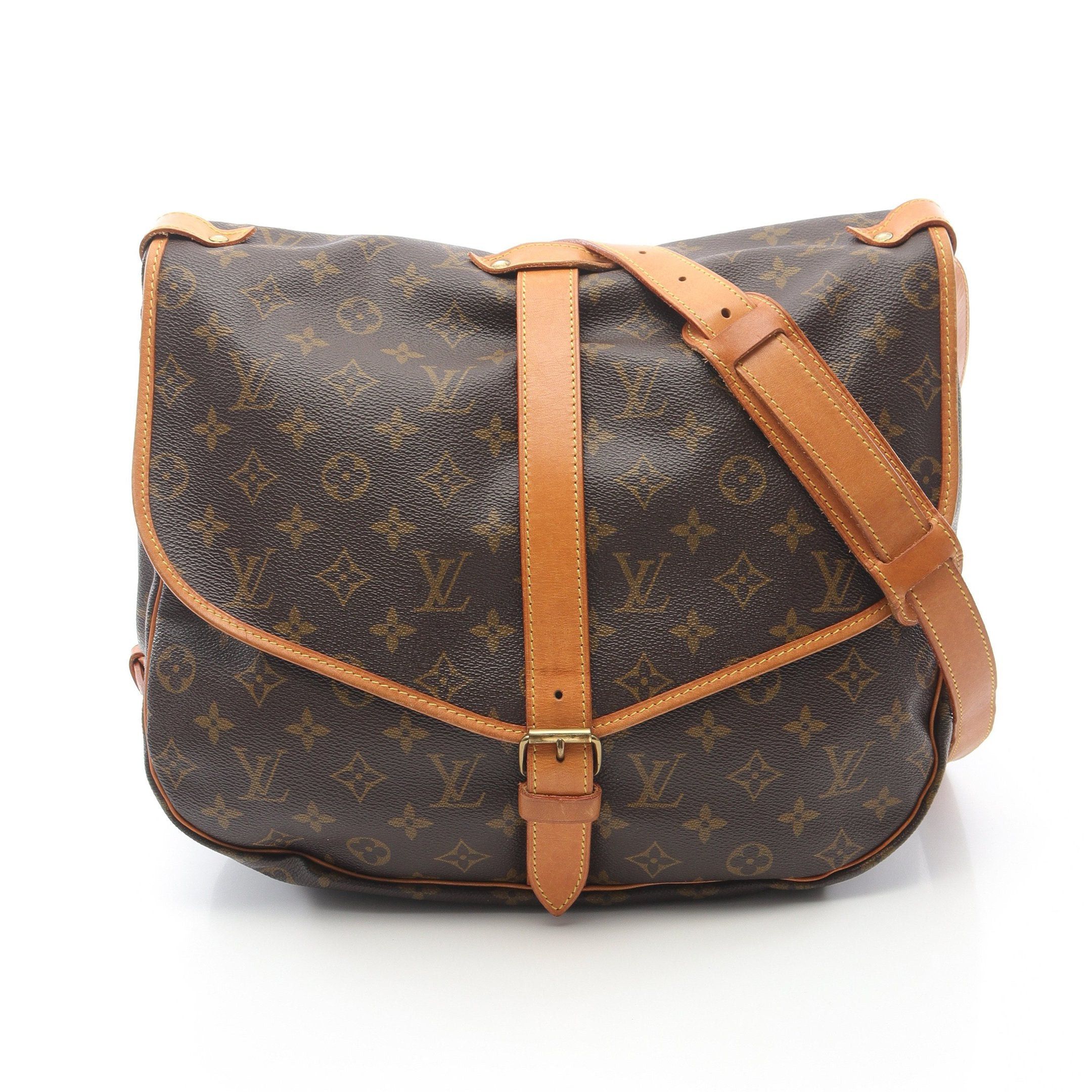 Louis Vuitton Louis Vuitton Saumur 35 Monogram Shoulder Bag Leather Brown Size ONE SIZE - 1 Thumbnail