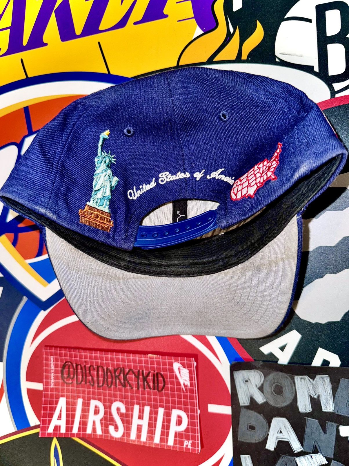 New Era Navy Blue New Era 9FIFTY USA Embroidered Snapback Size ONE SIZE - 6 Thumbnail