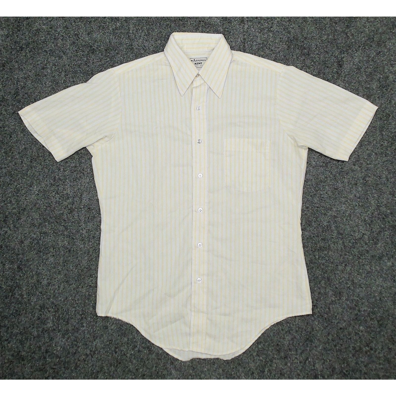 Arrow 70s Arrow Kent Striped Ribbed Point Collar Disco Shirt M Size US M / EU 48-50 / 2 - 3 Thumbnail