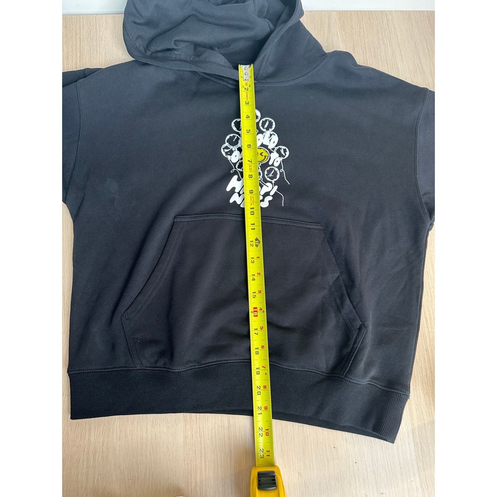Fabletics Fabletics x S.W. Smiley Cotton Black Hoodie - Size M - New Size US M / EU 48-50 / 2 - 7 Thumbnail