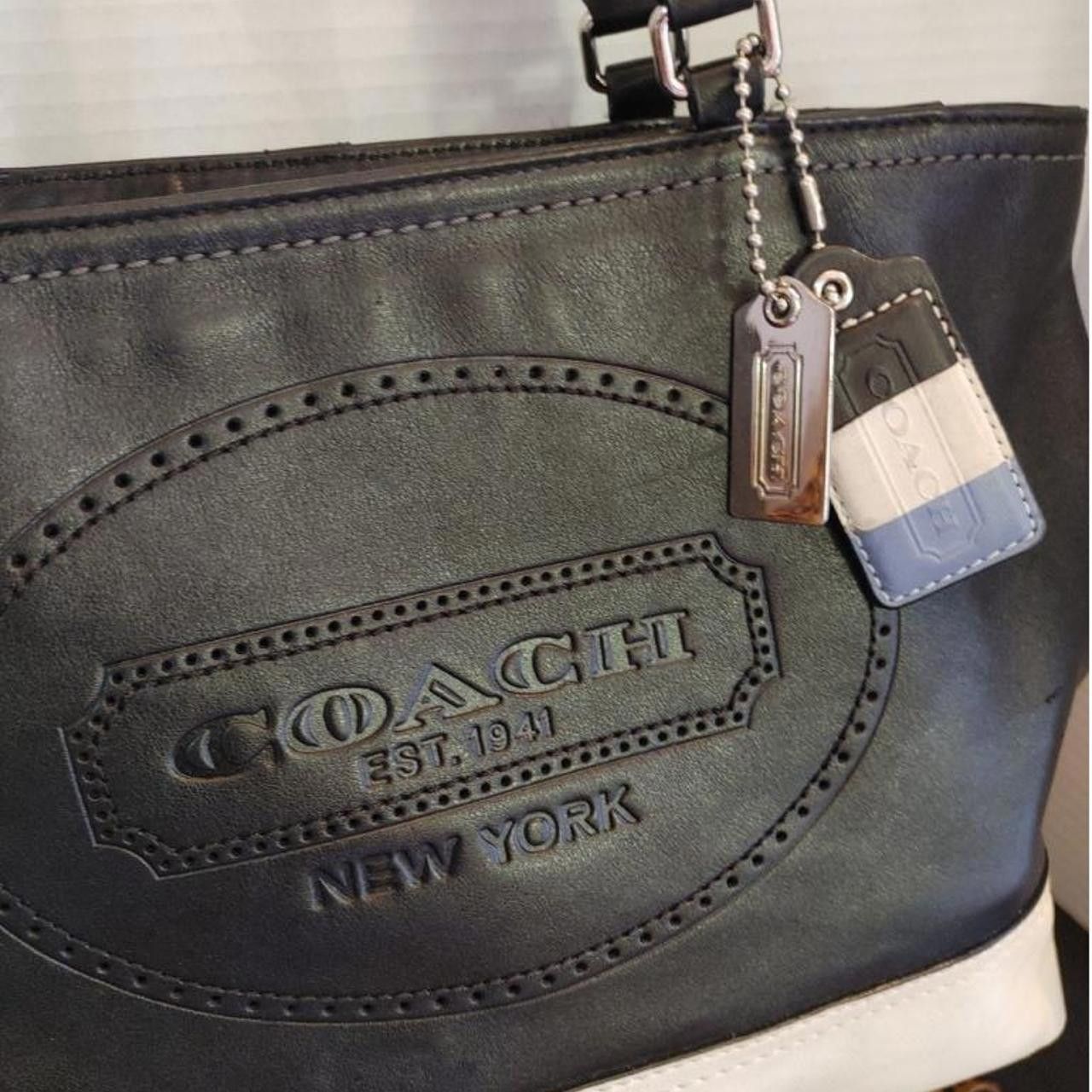 Coach Coach (19391) Black and Cream Leather Tote Size ONE SIZE - 2 Thumbnail
