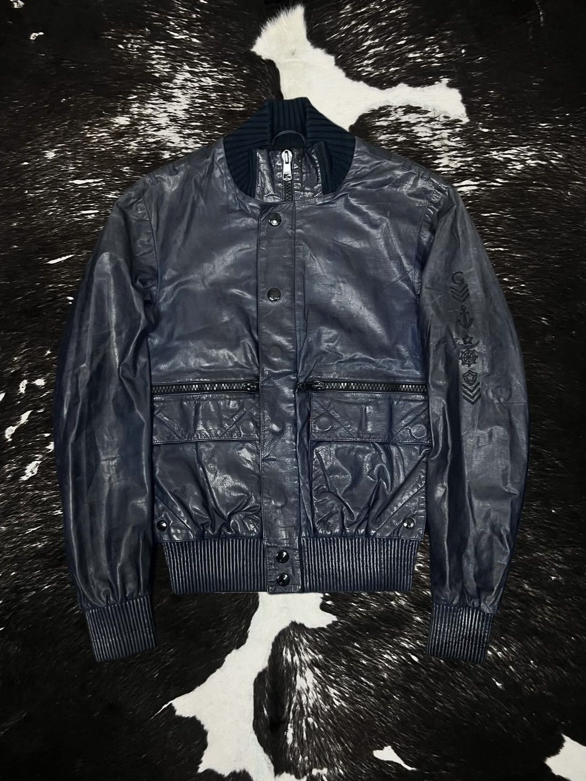 Gucci Gucci SS11 Nautical Leather Bomber Jacket Size US M / EU 48-50 / 2 - 1 Thumbnail