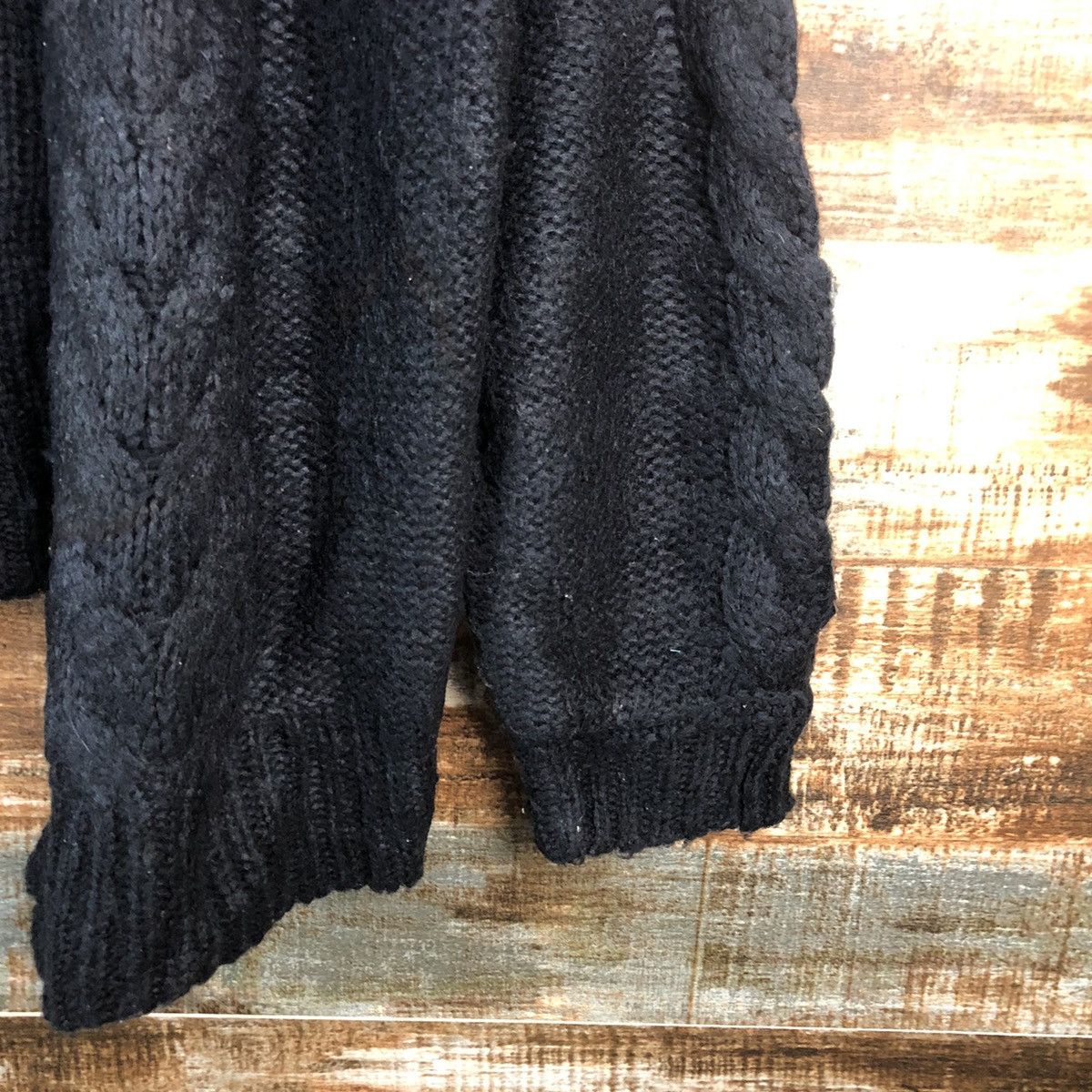 Homespun Knitwear Choco Raffine Black Cardigan Knitwear #A2356 Size XL / US 12-14 / IT 48-50 - 8 Thumbnail