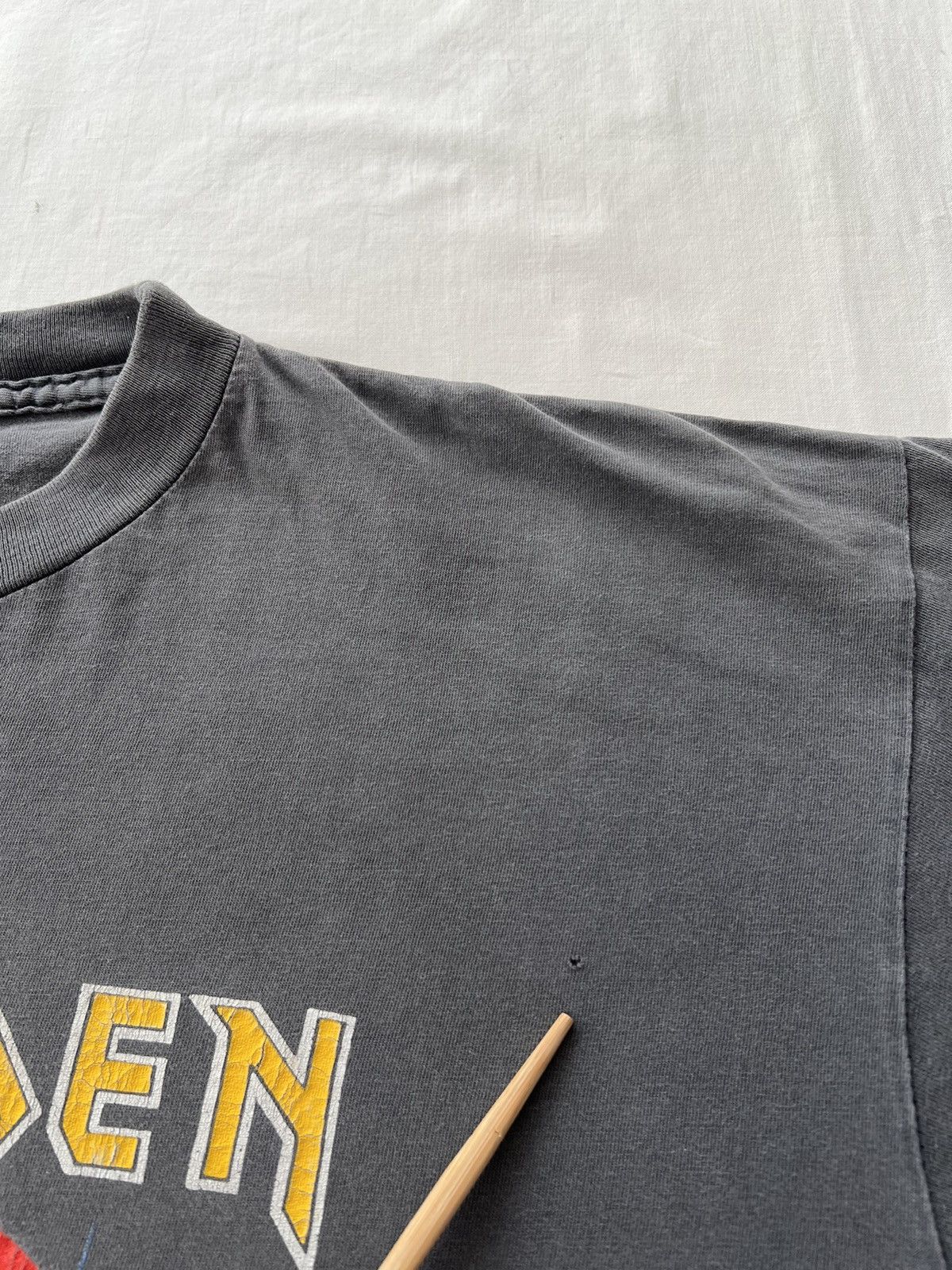 Band Tees Vintage 1993 Iron Maiden A Real Live One Faded Black T-shirt Size US XL / EU 56 / 4 - 11 Thumbnail