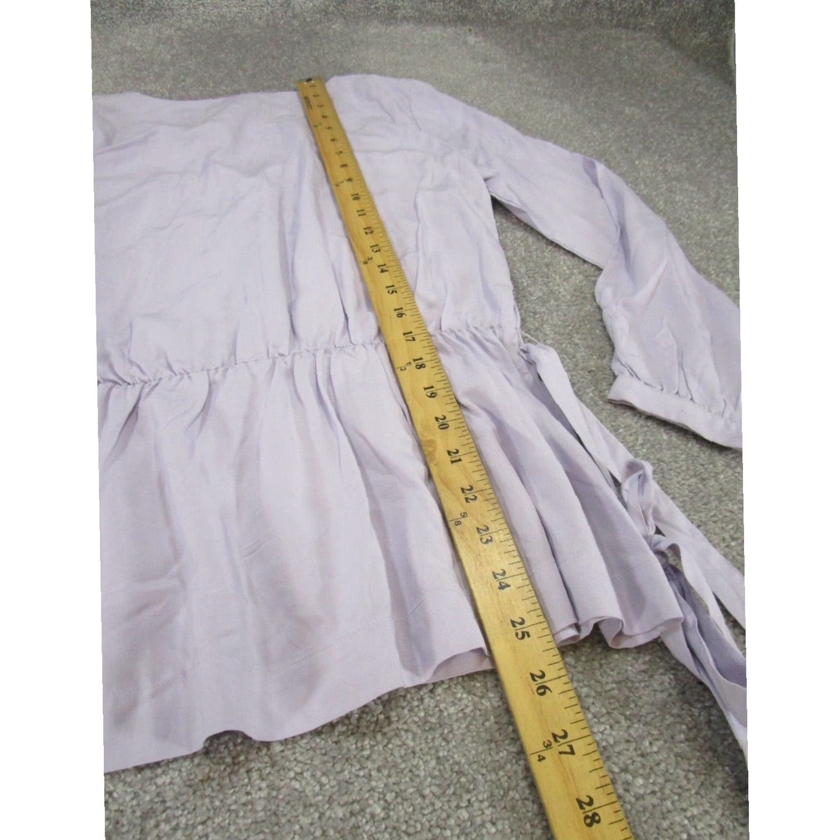 J.Crew J Crew Womens Long Sleeve Purple Shirt Tie Waist Extra Large XL New Size XS / US 0-2 / IT 36-38 - 5 Thumbnail