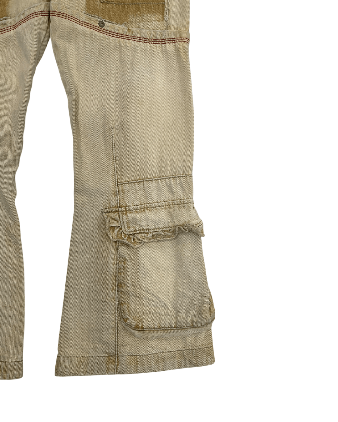 Marithe + Francois Girbaud Marithe Francois Girbaud 90s Damaged Cropped Boots Cut Pants Size 26" / US 2 / IT 38 - 9 Thumbnail