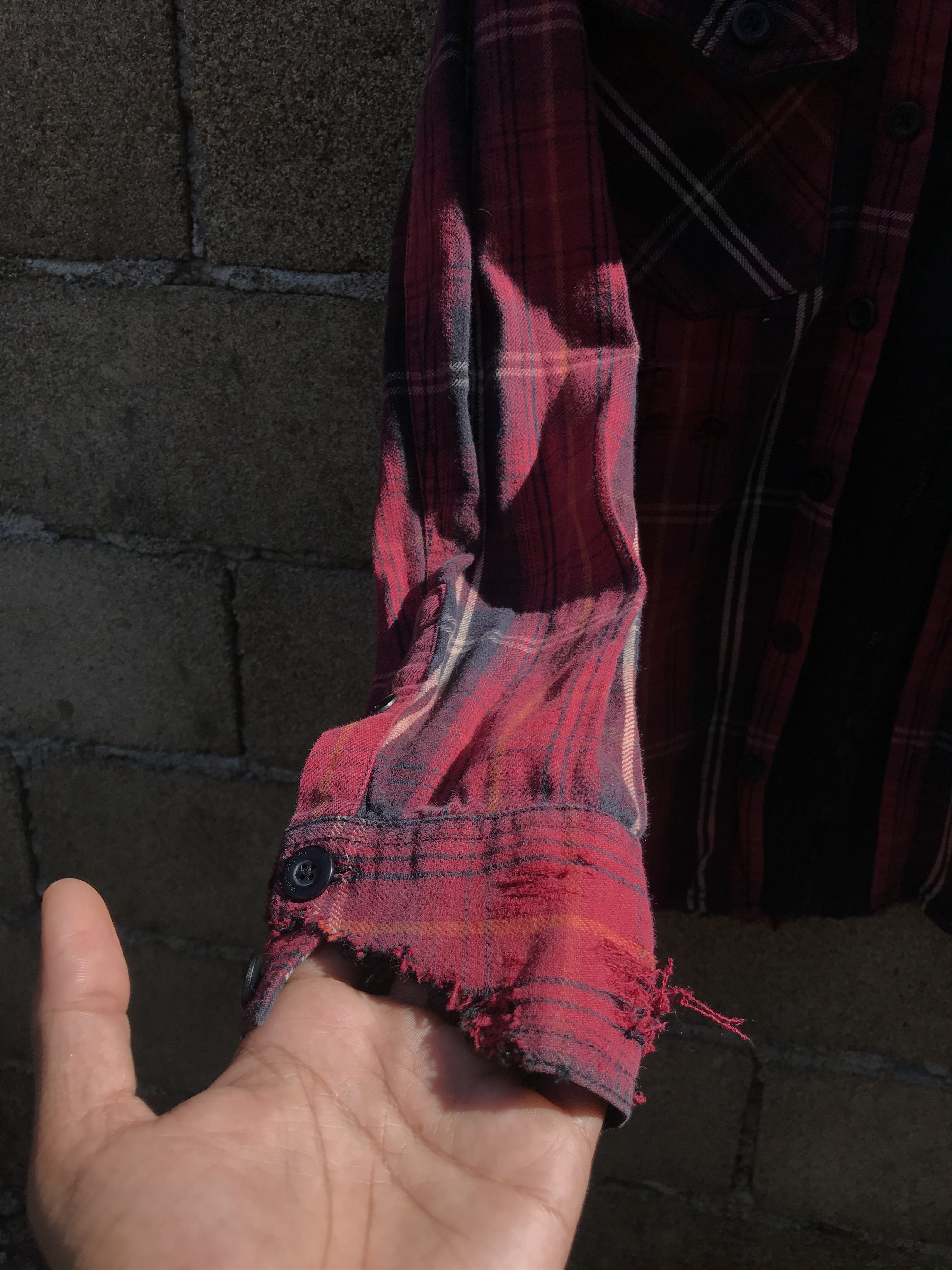 Beauty Beast Vintage tbjeans flanel double layers destroyed hoodie Size US M / EU 48-50 / 2 - 5 Thumbnail