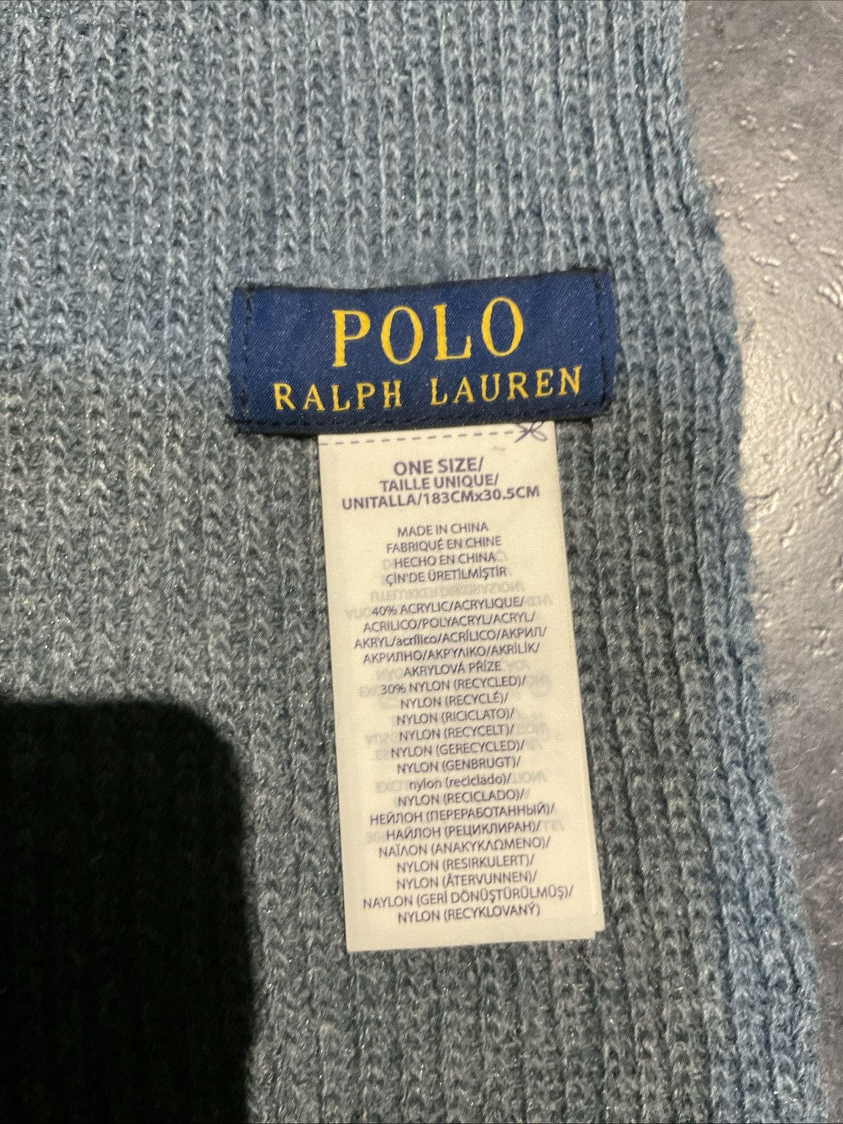 Polo Ralph Lauren RALPH LAUREN Polo Bear embroidered knit scarf Size 44 - 5 Thumbnail