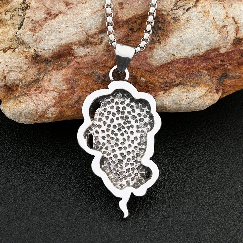 Jewelry Gothic Vintage Snake Skull Necklace Size ONE SIZE - 6 Thumbnail