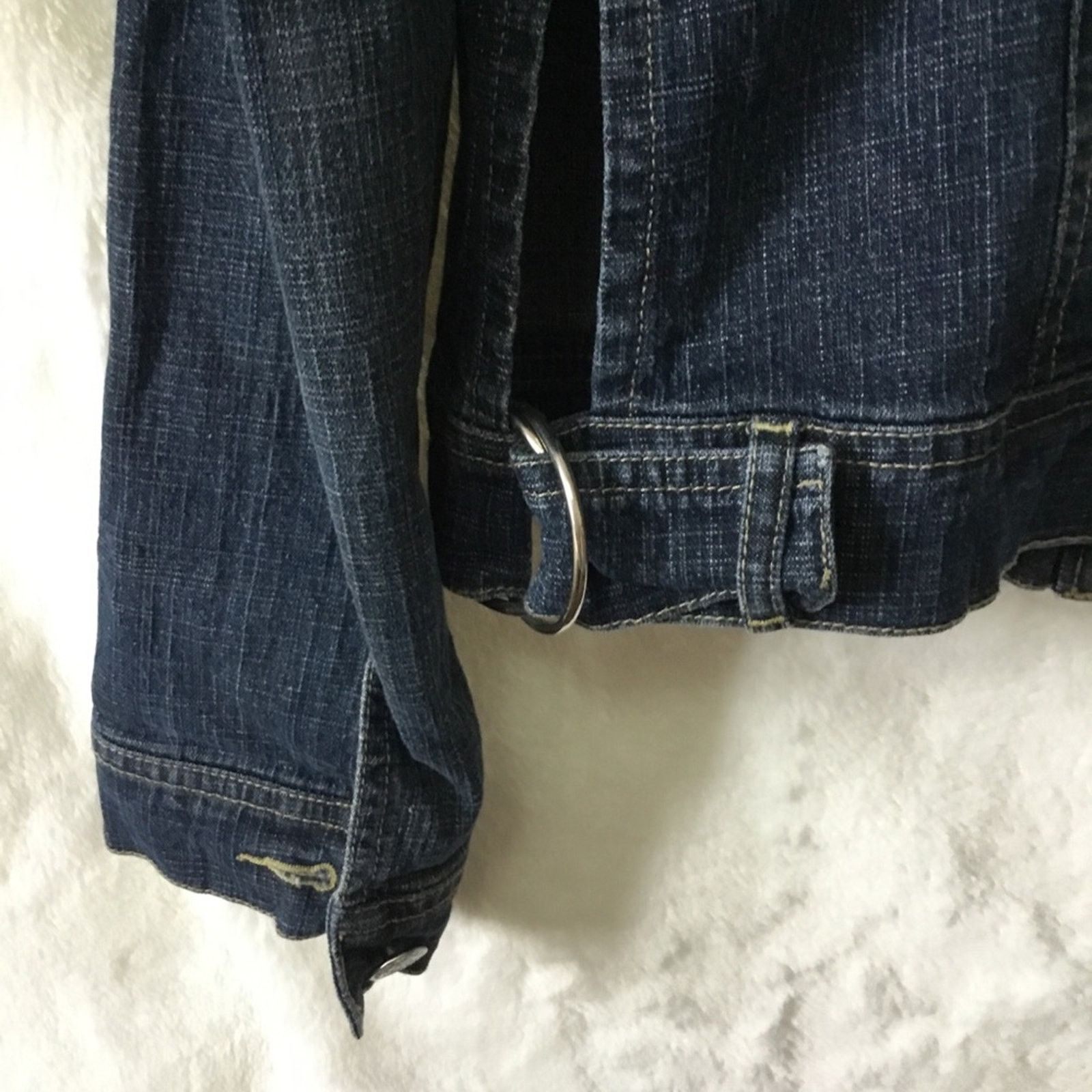Bcbgmaxazria BCBGMaxAzria Jeans Cropped Jean Jacket Size XS / US 0-2 / IT 36-38 - 12 Thumbnail