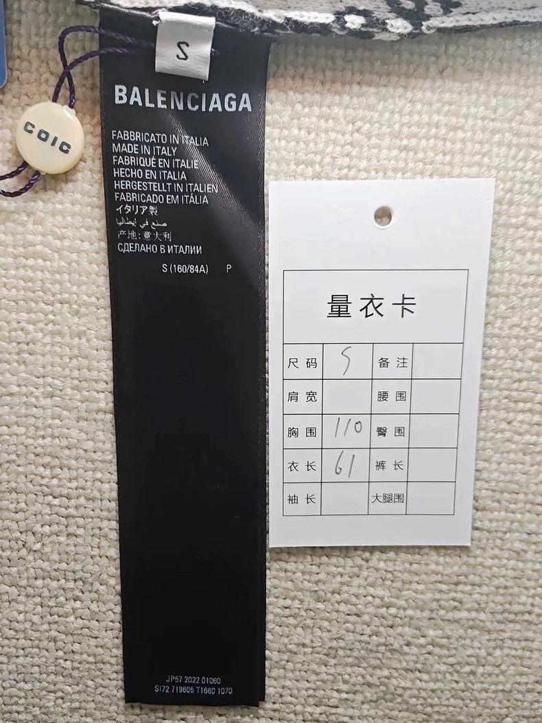 Balenciaga Balenciaga 23ss full printed letter knitted long sleeved sw Size US S / EU 44-46 / 1 - 5 Thumbnail