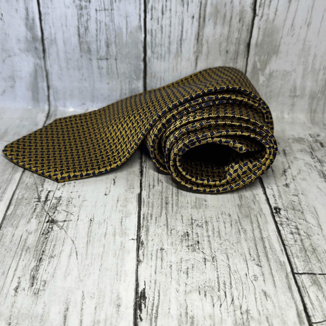 Brooks Brothers Brooks Brothers Makers Chevron Pure Silk Tie Woven in Italy Made USA necktie Blue Multicolor 58” W 4” Men One Size Silk Tie Size ONE SIZE - 3 Thumbnail