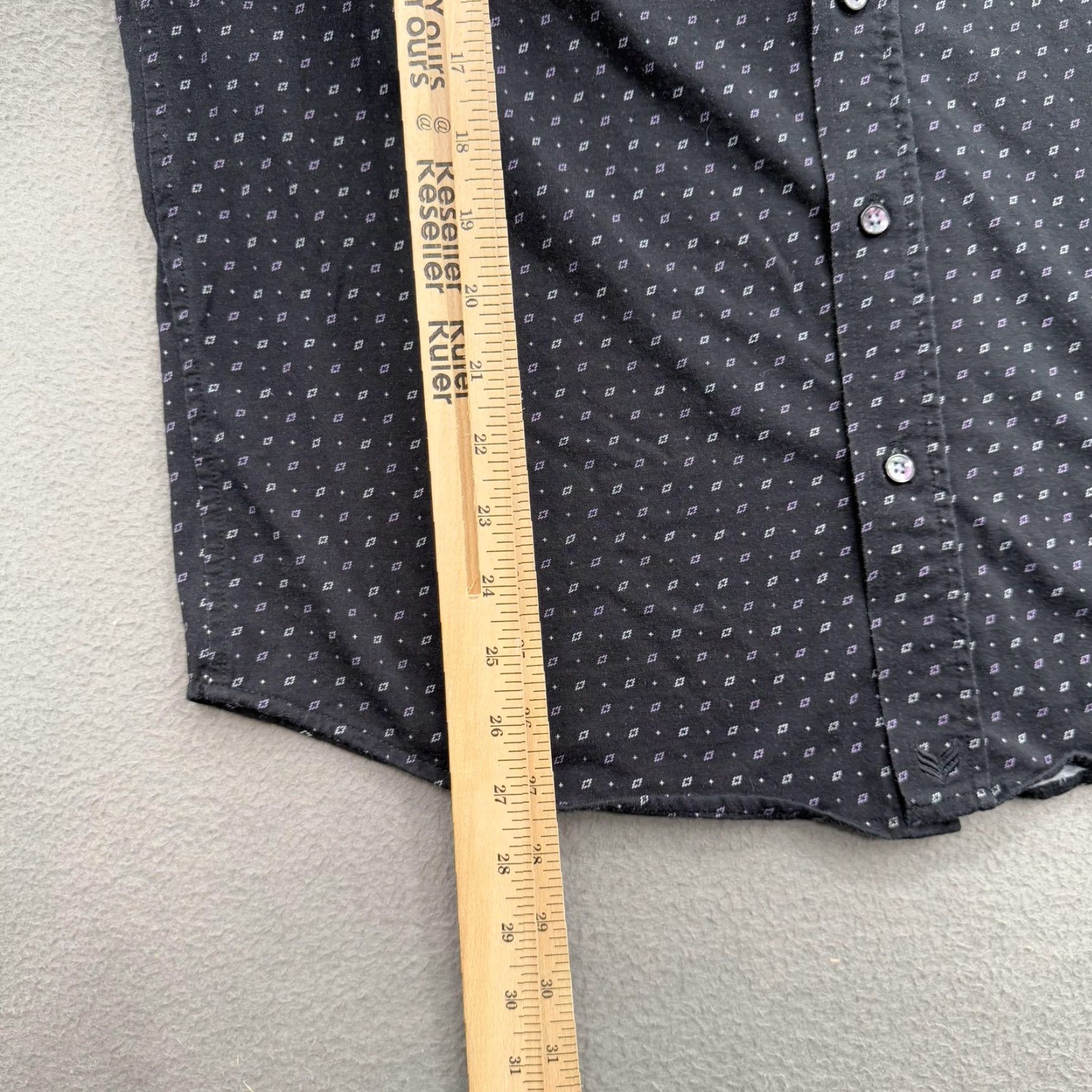 Vintage Buttercloth Shirt Mens Large Black Micro Print Icy Cotton Long Sleeve Stretch Size US L / EU 52-54 / 3 - 5 Thumbnail