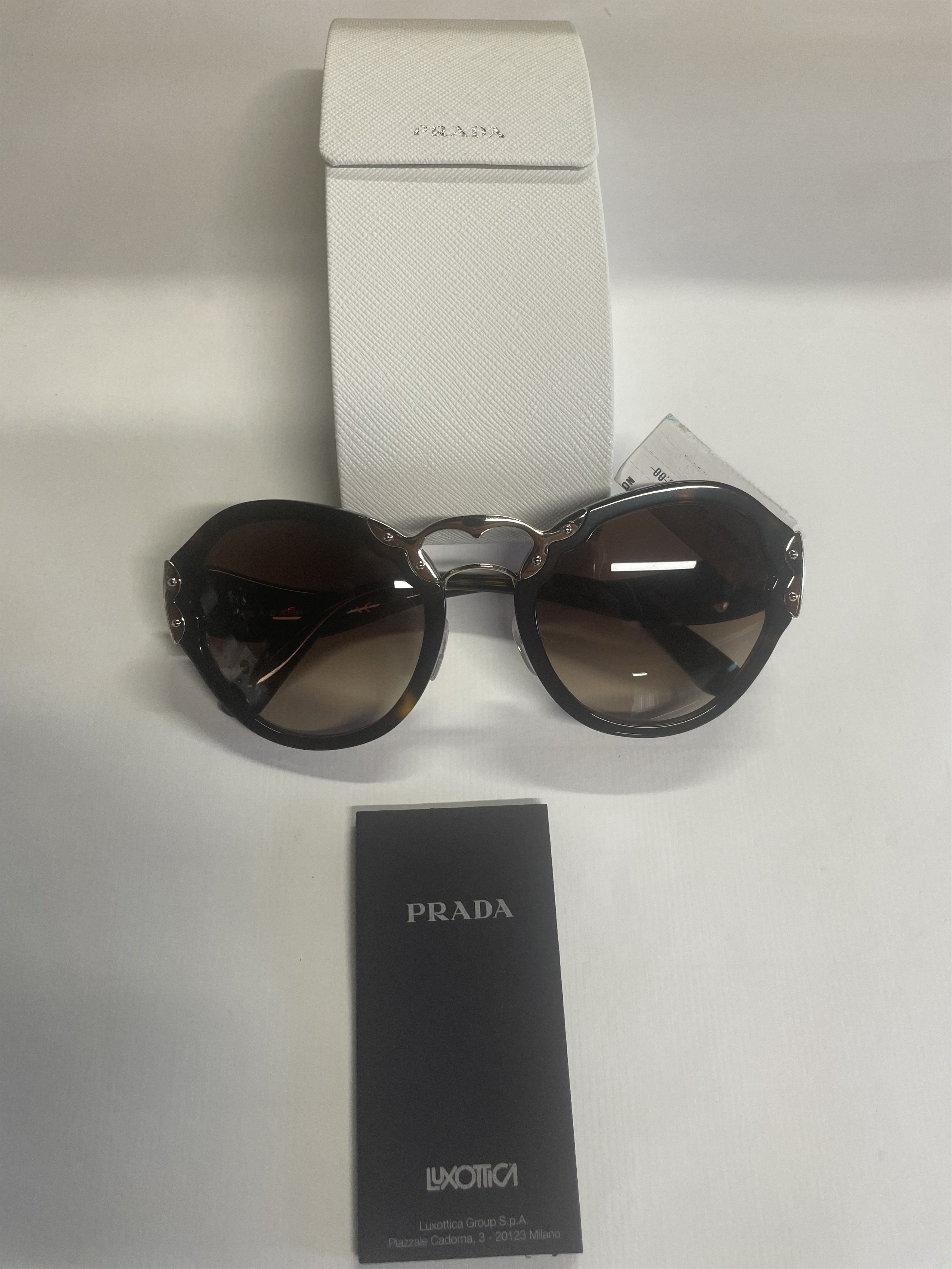 Prada PRADA WANDERER PR09TS 2AU-6S1 Brown Tortoise Gold Sunglasses Size ONE SIZE - 3 Thumbnail