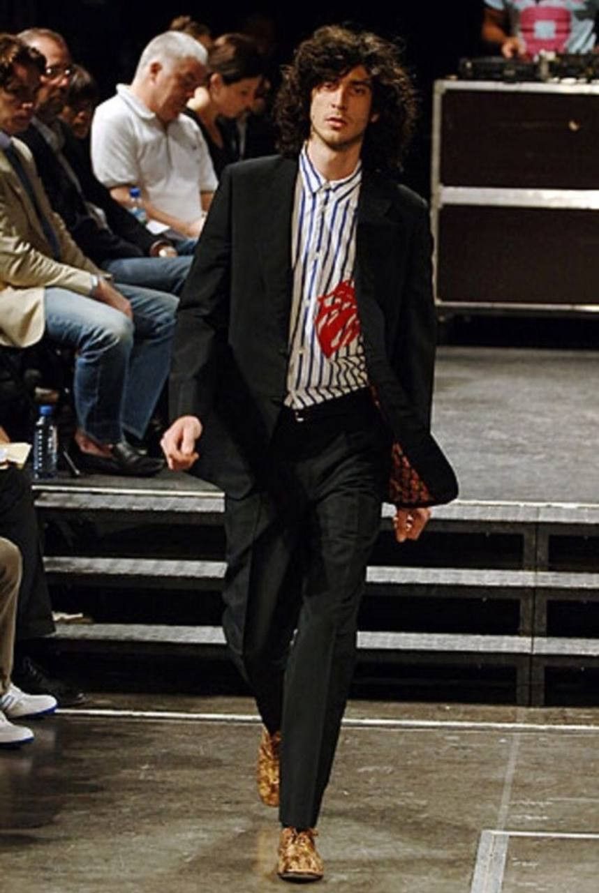 Comme des Garcons Homme Plus × The Rolling Stones SS06 Comme Des Garcons Homme Plus Rolling Stones Blue Shirt Size US XS / EU 42 / 0 - 1 Thumbnail
