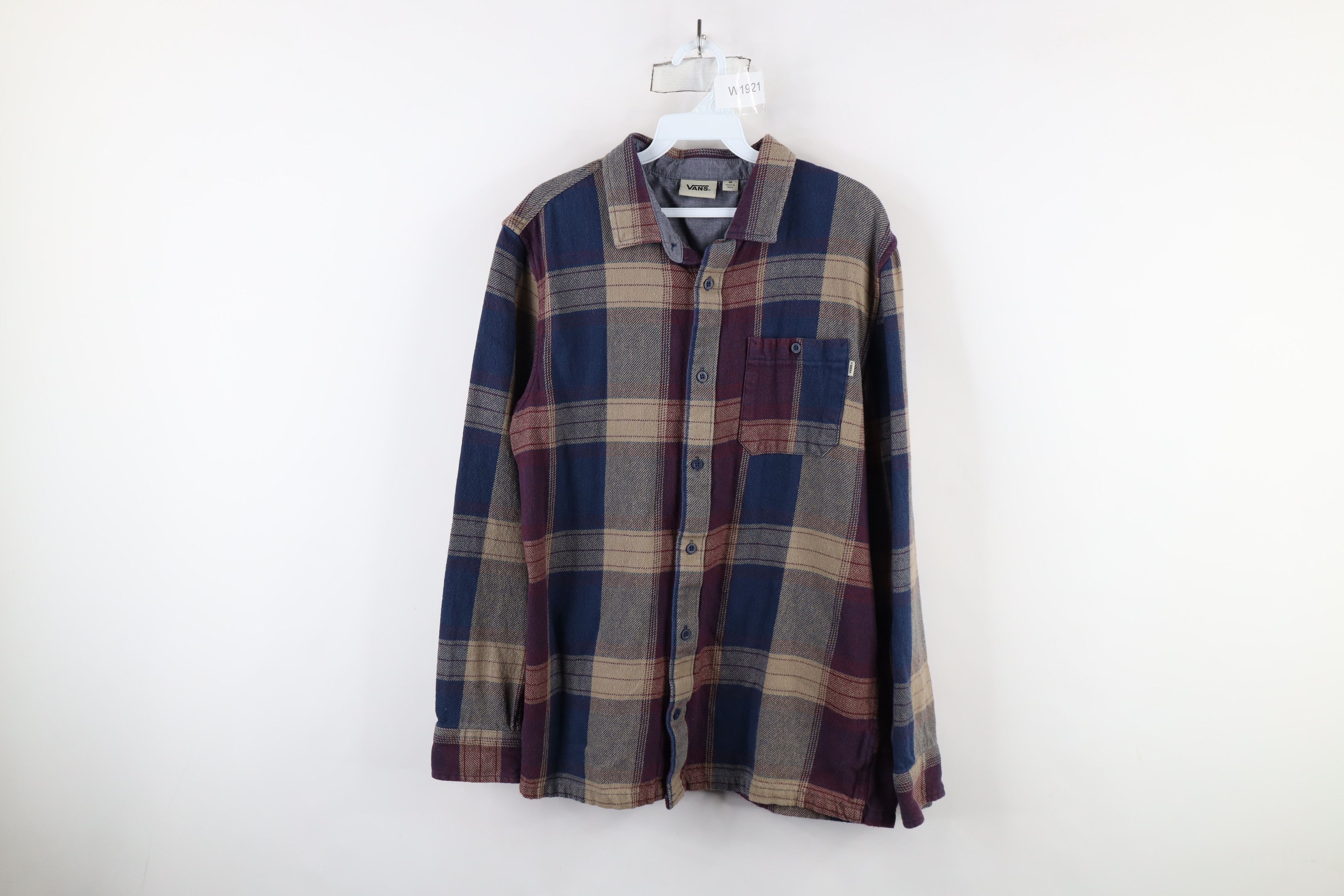 Vans × Vintage Vintage Vans Checkered Plaid Flannel Collared Button Shirt Size US M / EU 48-50 / 2 - 1 Thumbnail