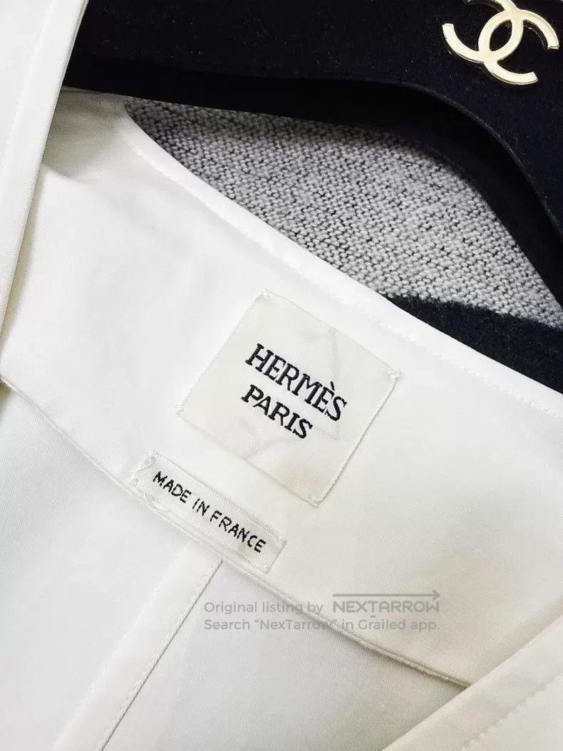 Hermes Hermes White Leather Strap Long Coat Size XS / US 0-2 / IT 36-38 - 6 Thumbnail