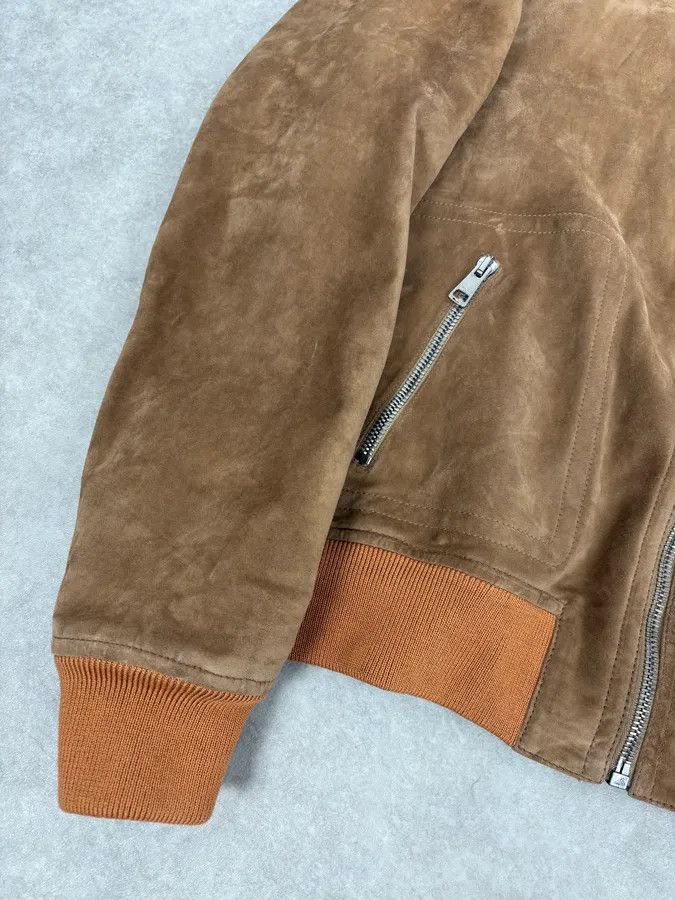 Gucci 2000s Gucci Brown Suede Leather Bomber Jacket Size US L / EU 52-54 / 3 - 8 Thumbnail
