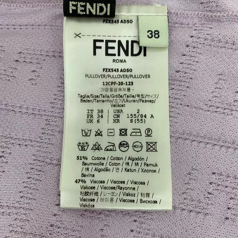 Fendi Fendi California Sky Purple Logo Knit Top Size S / US 4 / IT 40 - 7 Thumbnail