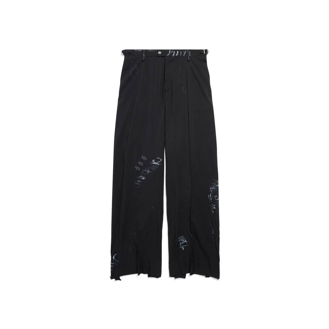 Balenciaga o1la1rc1a0525 Graffiti Skater Tailored Pant in Black Size US 30 / EU 46 - 1 Thumbnail