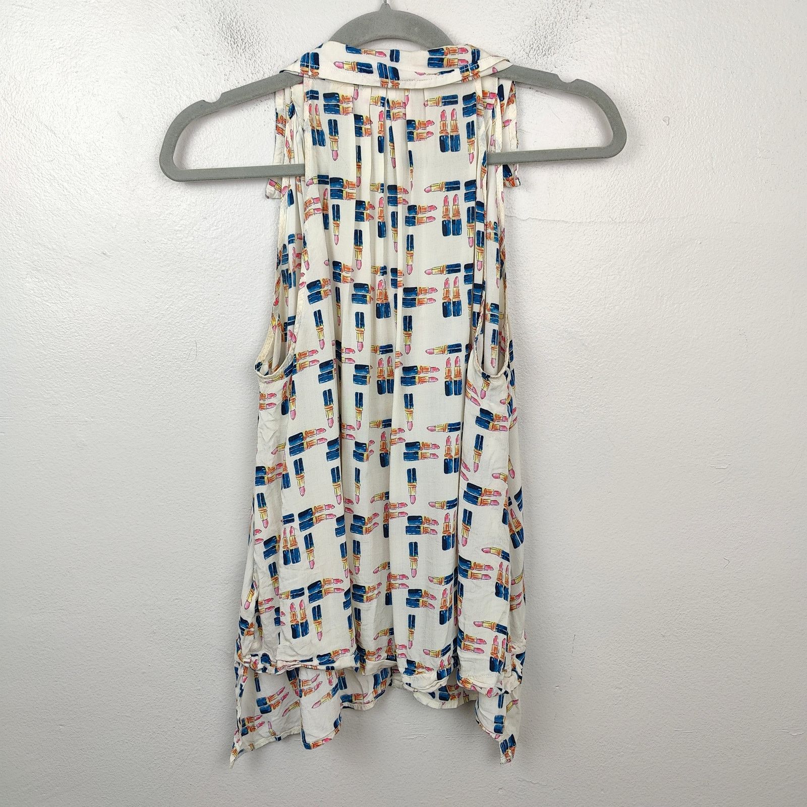Anthropologie Anthropologie Maeve Lipstick Print Tank Top Womens 8 Swing Size M / US 6-8 / IT 42-44 - 4 Thumbnail