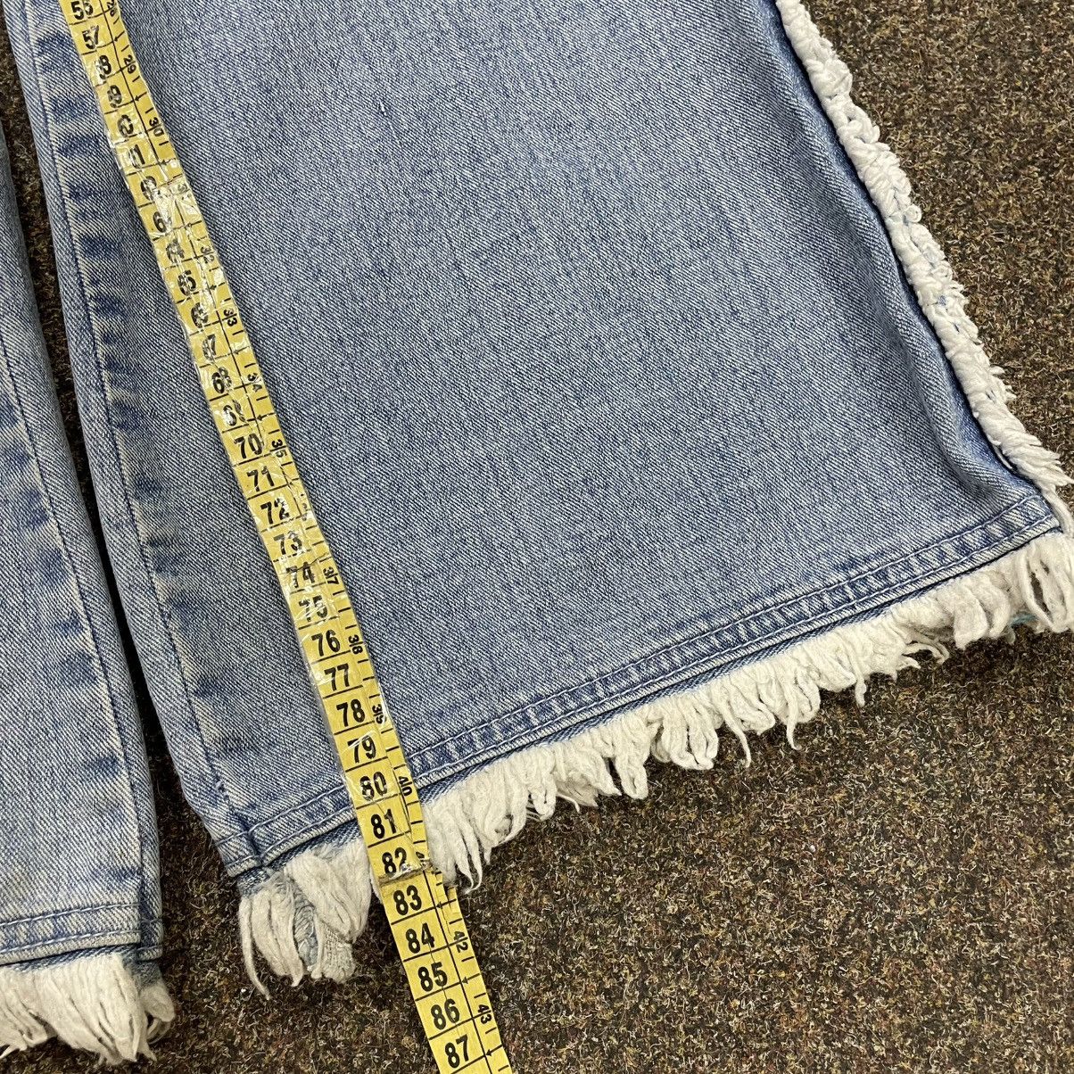 Vintage Vintage Y2K Baggy Wide Leg Distressed Jeans Skate Logo 33 Size 33" - 7 Thumbnail