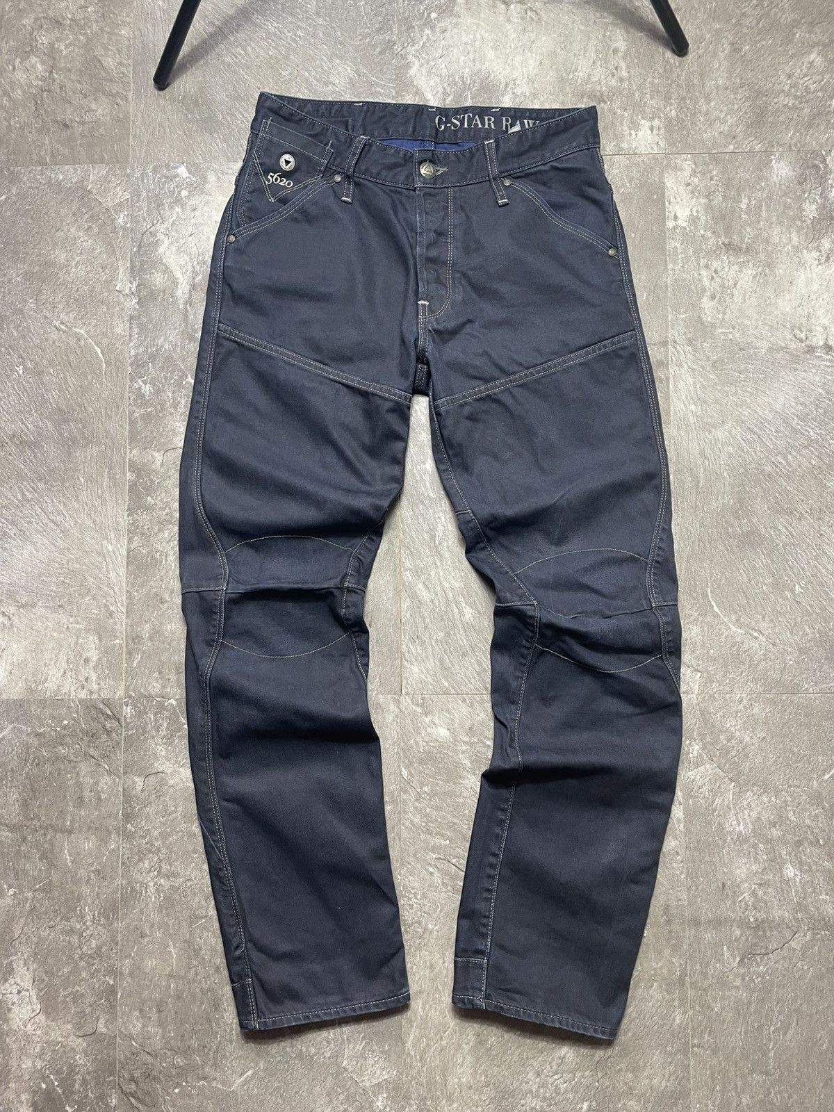 G-Star × Japanese Brand × Vintage Vintage Gstar Raw 96 Jeans Big Logo Baggy Streetwear Y2k Size US 31 - 4 Thumbnail