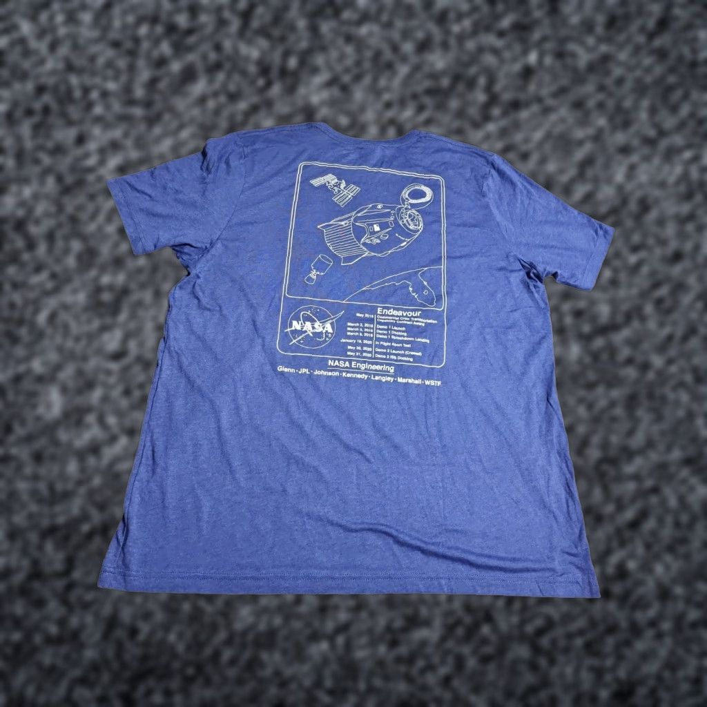 NASA Vintage NASA SpaceX Hurley Behnken DM-2 Crew Space Exploration T-Shirt Men 2XL Blue Size US XXL / EU 58 / 5 - 1 Thumbnail