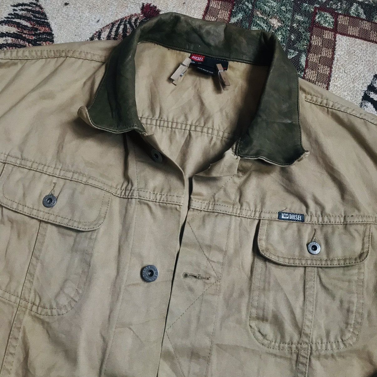 Diesel × Vintage Vintage Diesel Leather Collar Detroit Jacket Size US XXL / EU 58 / 5 - 2 Thumbnail