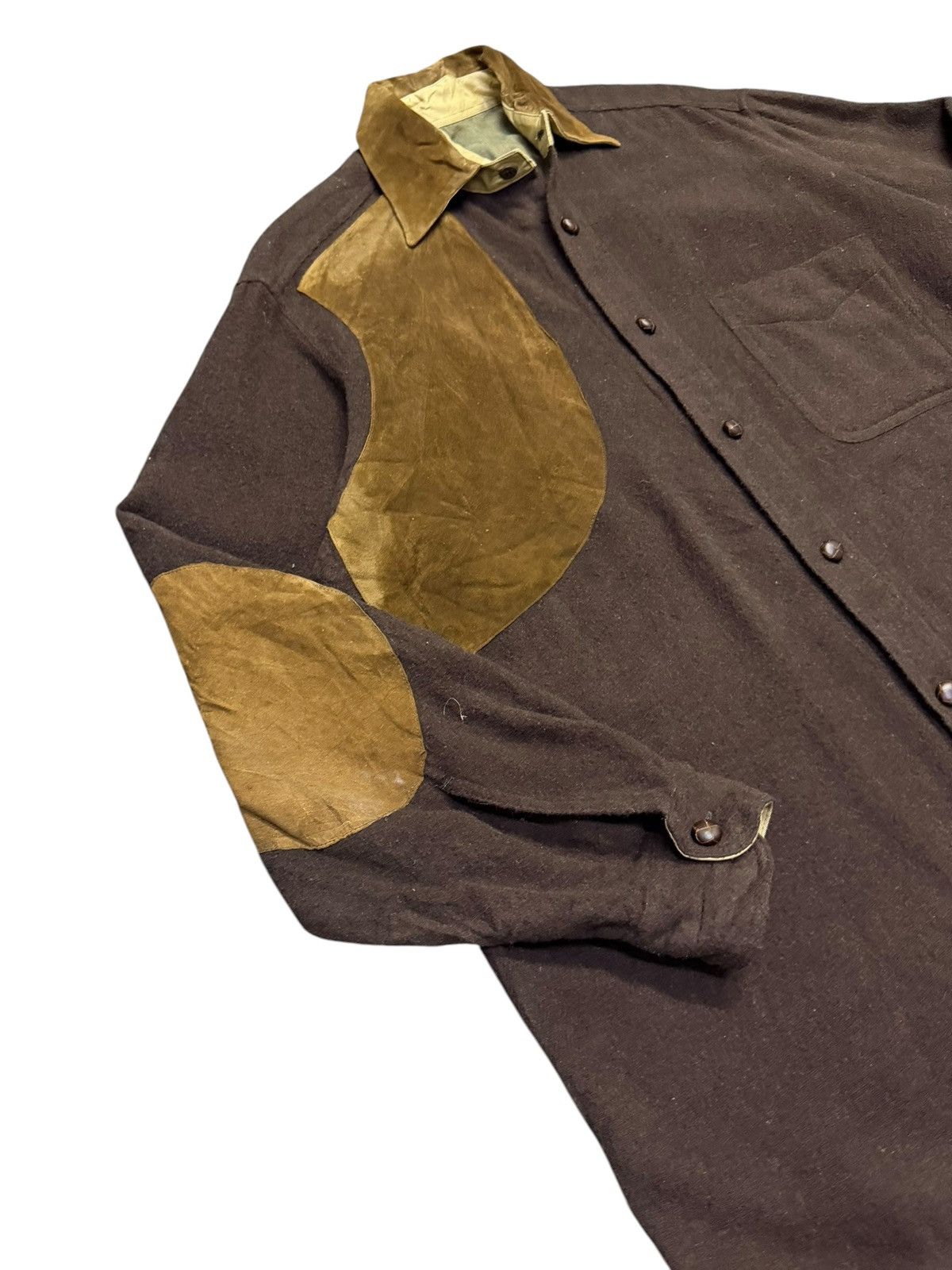 Vintage Vintage Papas Italy Shooting Shirt With Leather Padding Size US L / EU 52-54 / 3 - 3 Thumbnail