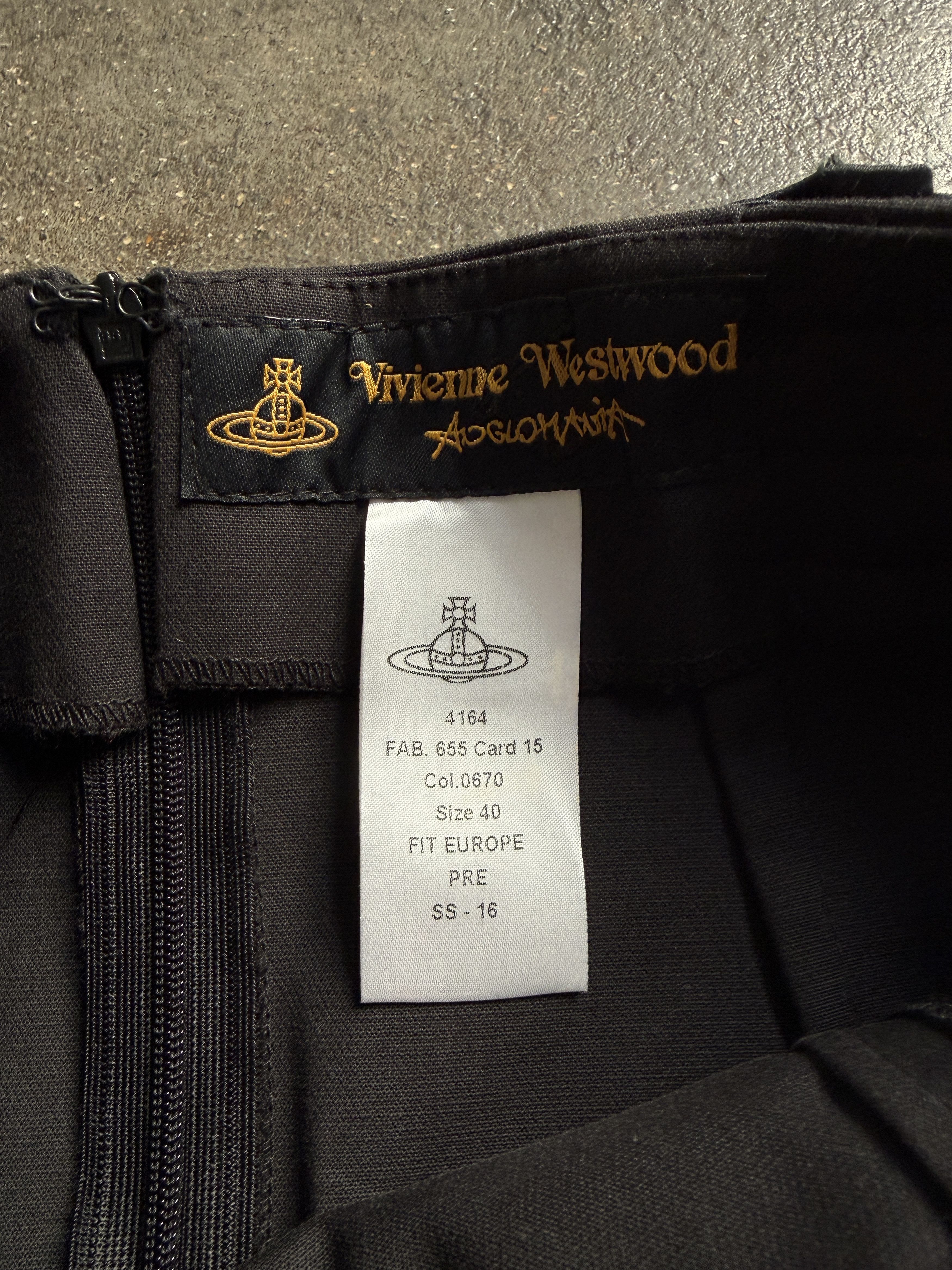 Vivienne Westwood 2016 Anglomania Blue Silk Like Cover on Black Skirt Size 27" / US 4 / IT 40 - 7 Thumbnail