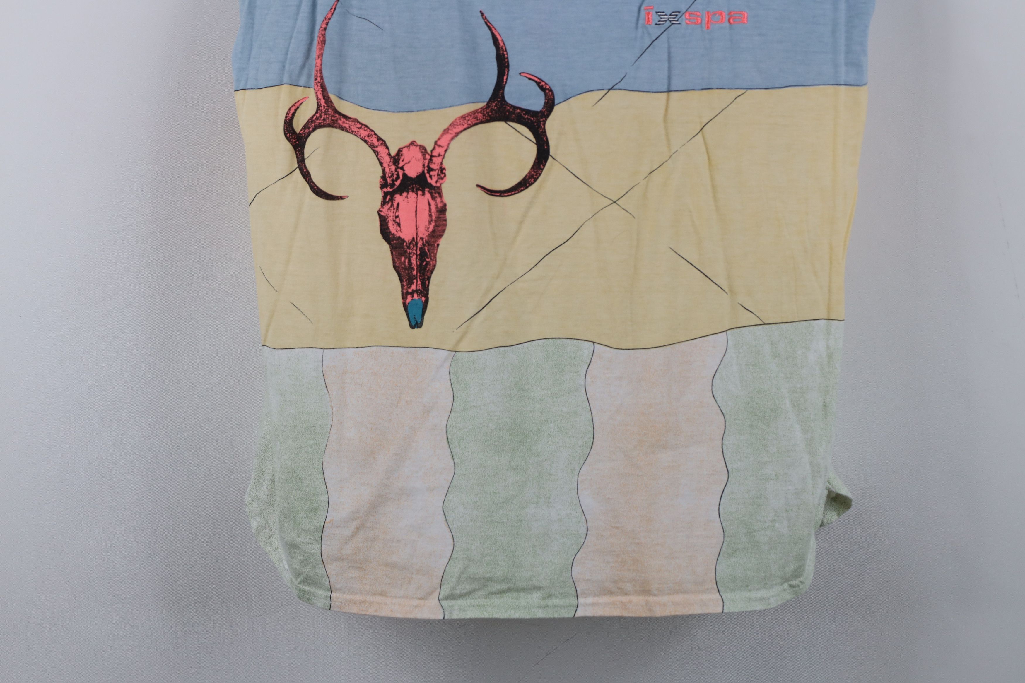 Vintage Vintage 90s Streetwear Art Antler Skull Tank Top T-Shirt Size L / US 10 / IT 46 - 3 Thumbnail