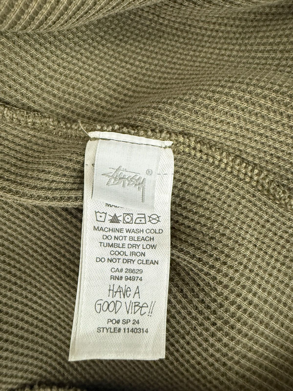 Stussy Stussy Olive Thermal Size Medium Size US M / EU 48-50 / 2 - 4 Thumbnail