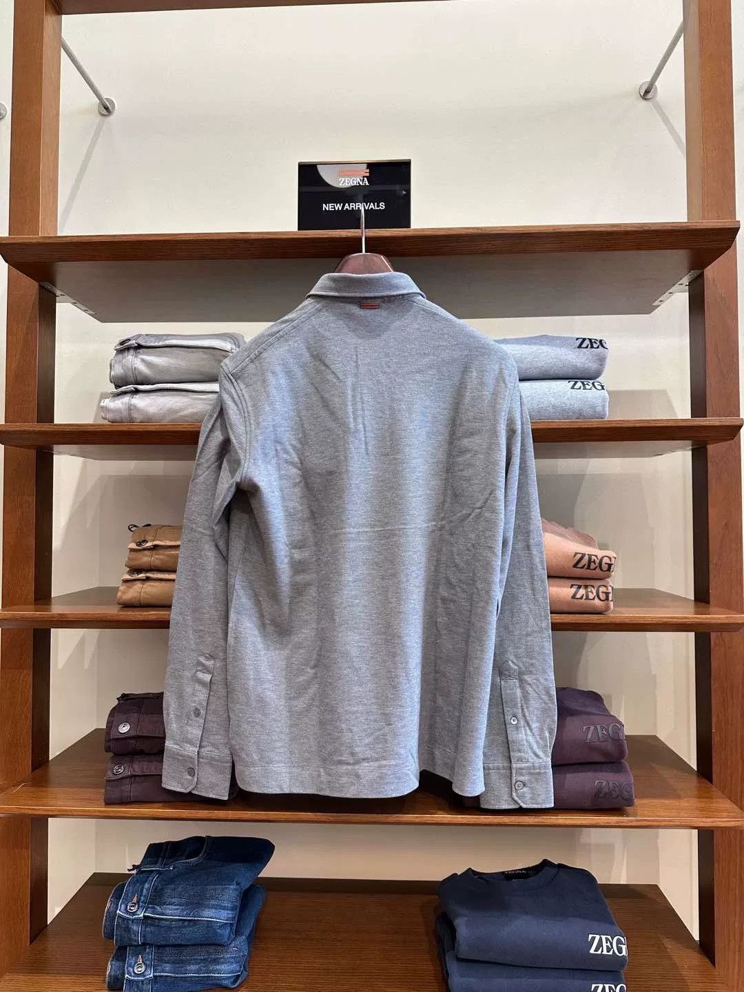 Ermenegildo Zegna Zegna Gray Long-Sleeve Polo Shirt Size US M / EU 48-50 / 2 - 6 Thumbnail