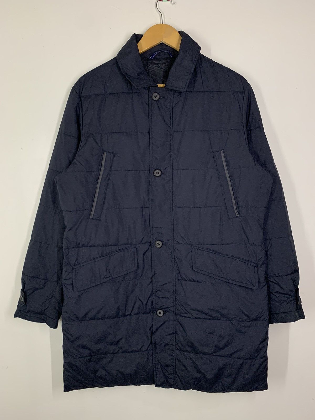 Vintage Crocodile Long Quilted Jacket