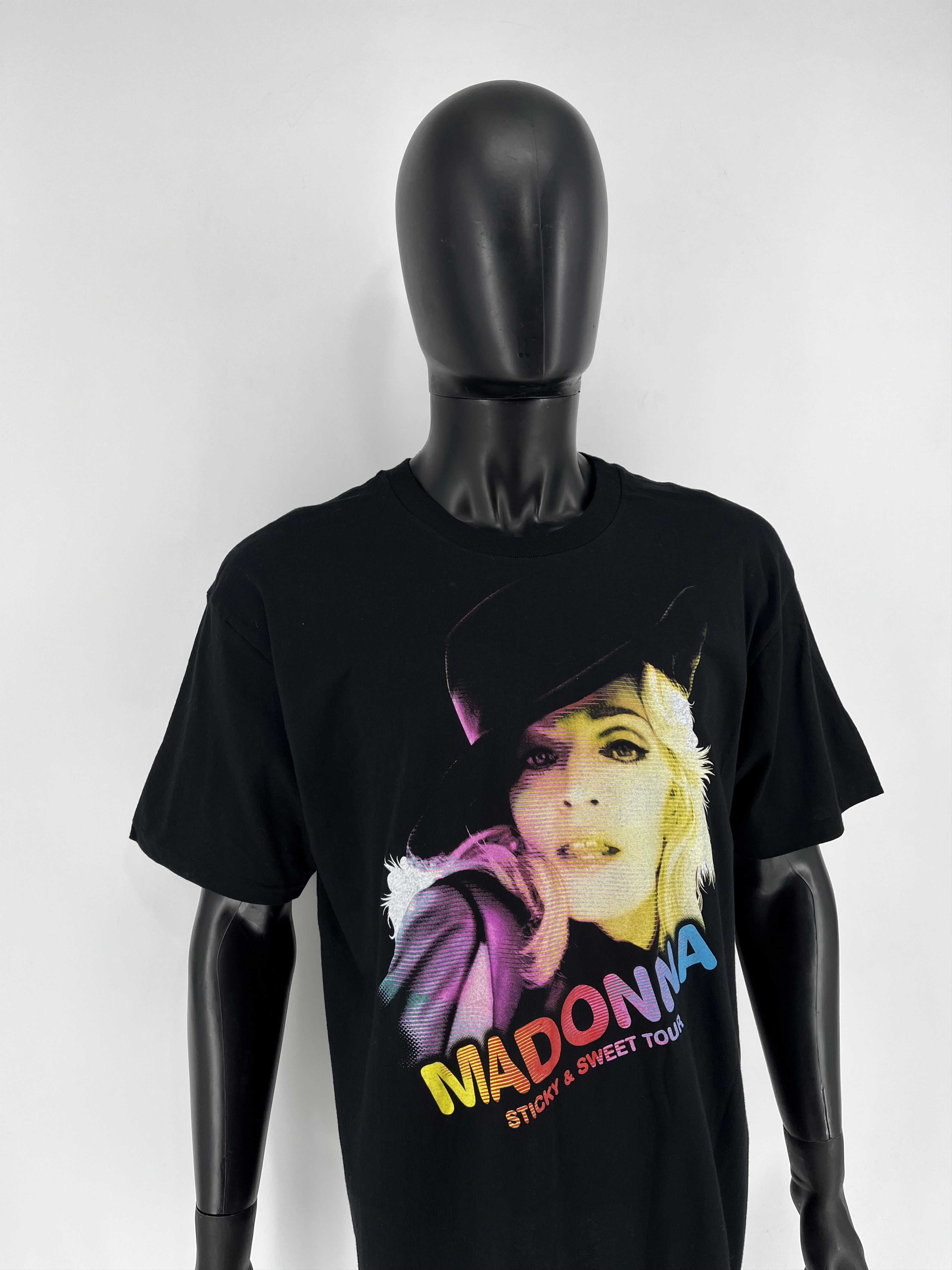Band Tees × Vintage Vintage 00s Madonna Sticky And Sweet Tour Black T-shirt Size US L / EU 52-54 / 3 - 3 Thumbnail