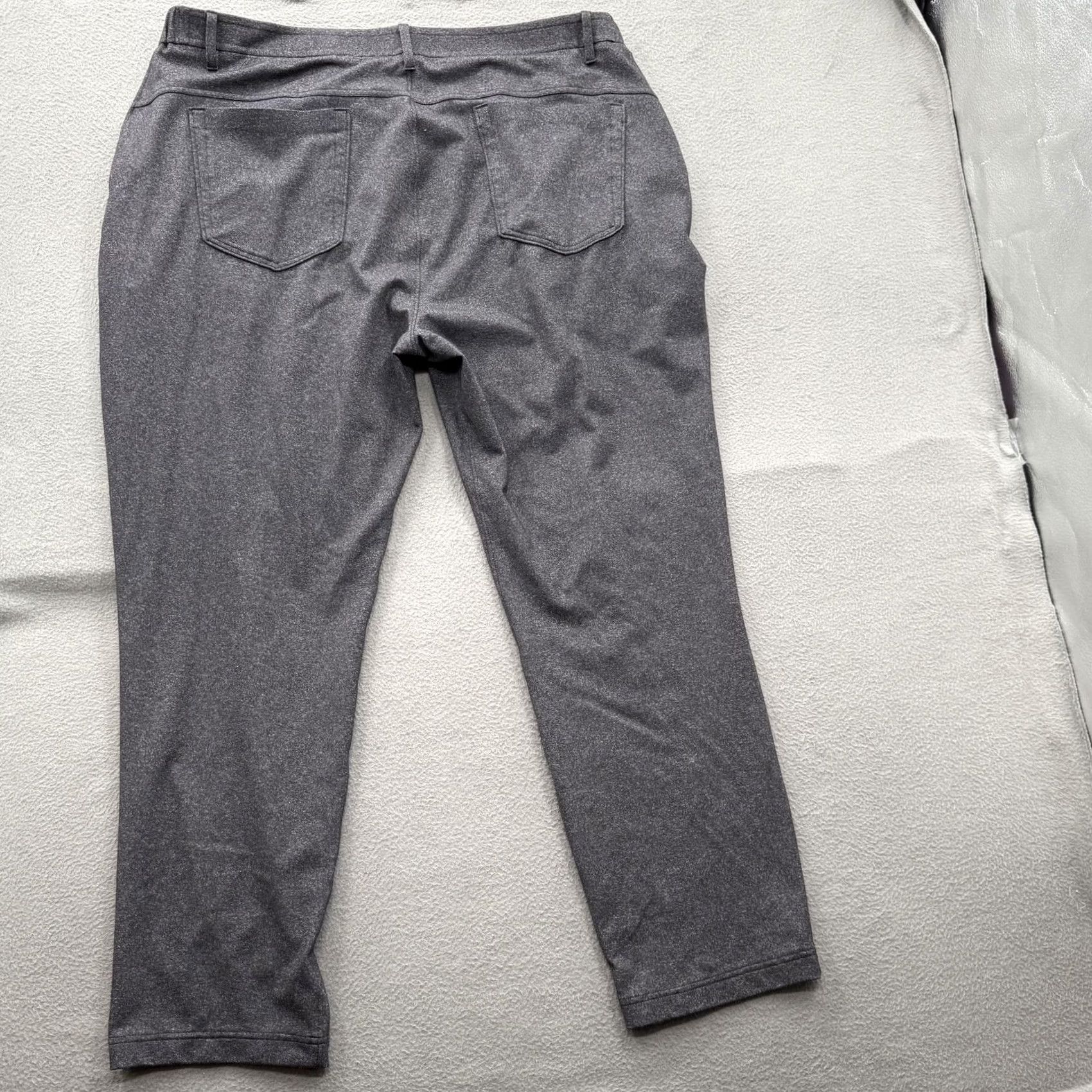 Vintage Public Rec Pants Mens 40x30 Slim Fit Knit Chino Gray Casual Tapered Pocketed Front Zip Fly Size US 40 / EU 56 - 2 Thumbnail