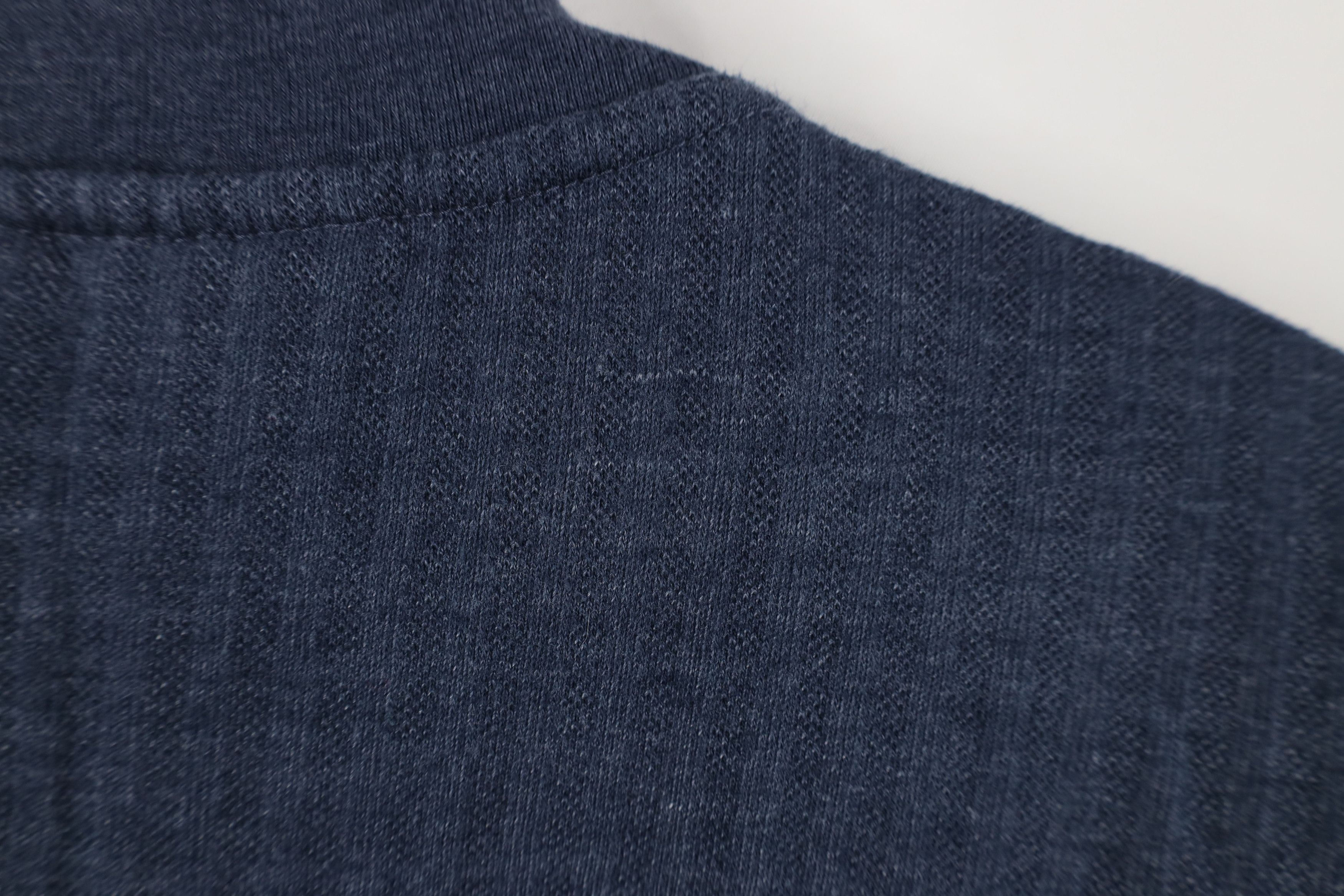 Vintage Vintage 90s Streetwear Blank Ribbed Knit Henley T-Shirt Blue Size US XL / EU 56 / 4 - 9 Thumbnail
