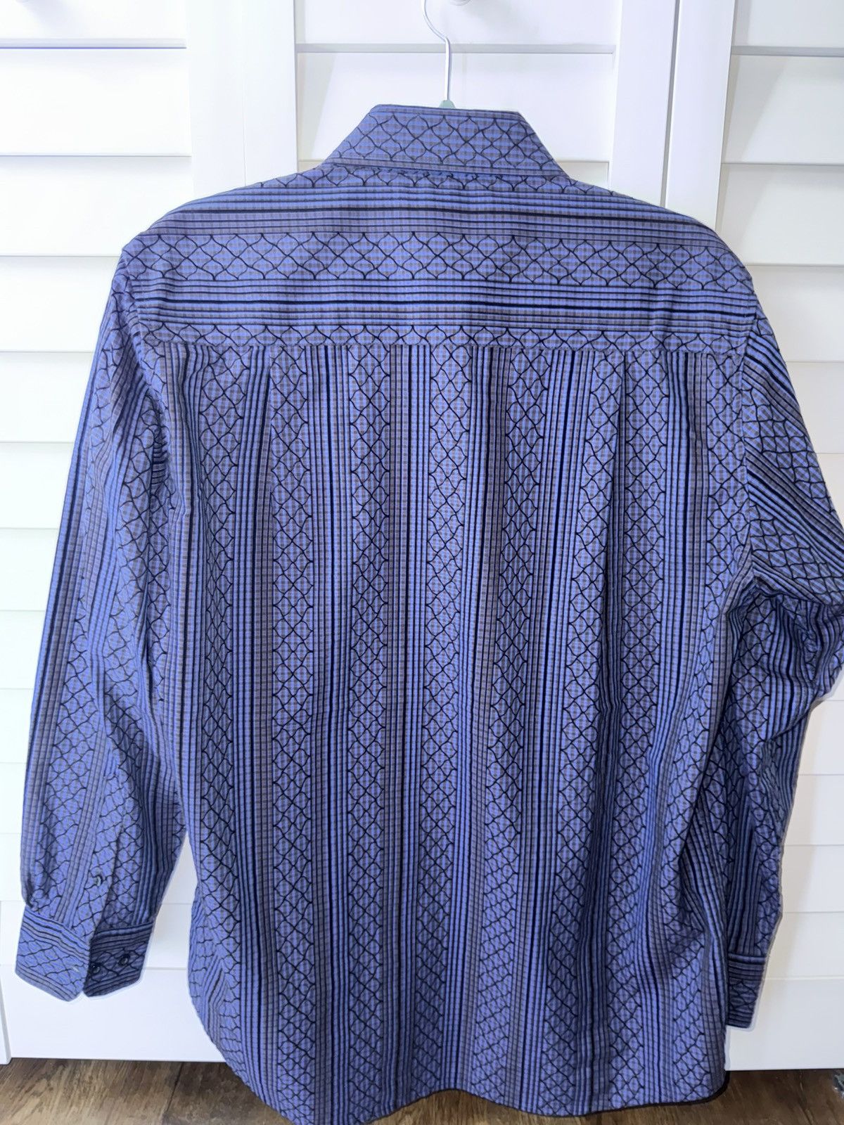 Beverly Hills Polo Club Vintage Blue Patterned Button-Up Shirt Size US S / EU 44-46 / 1 - 7 Thumbnail