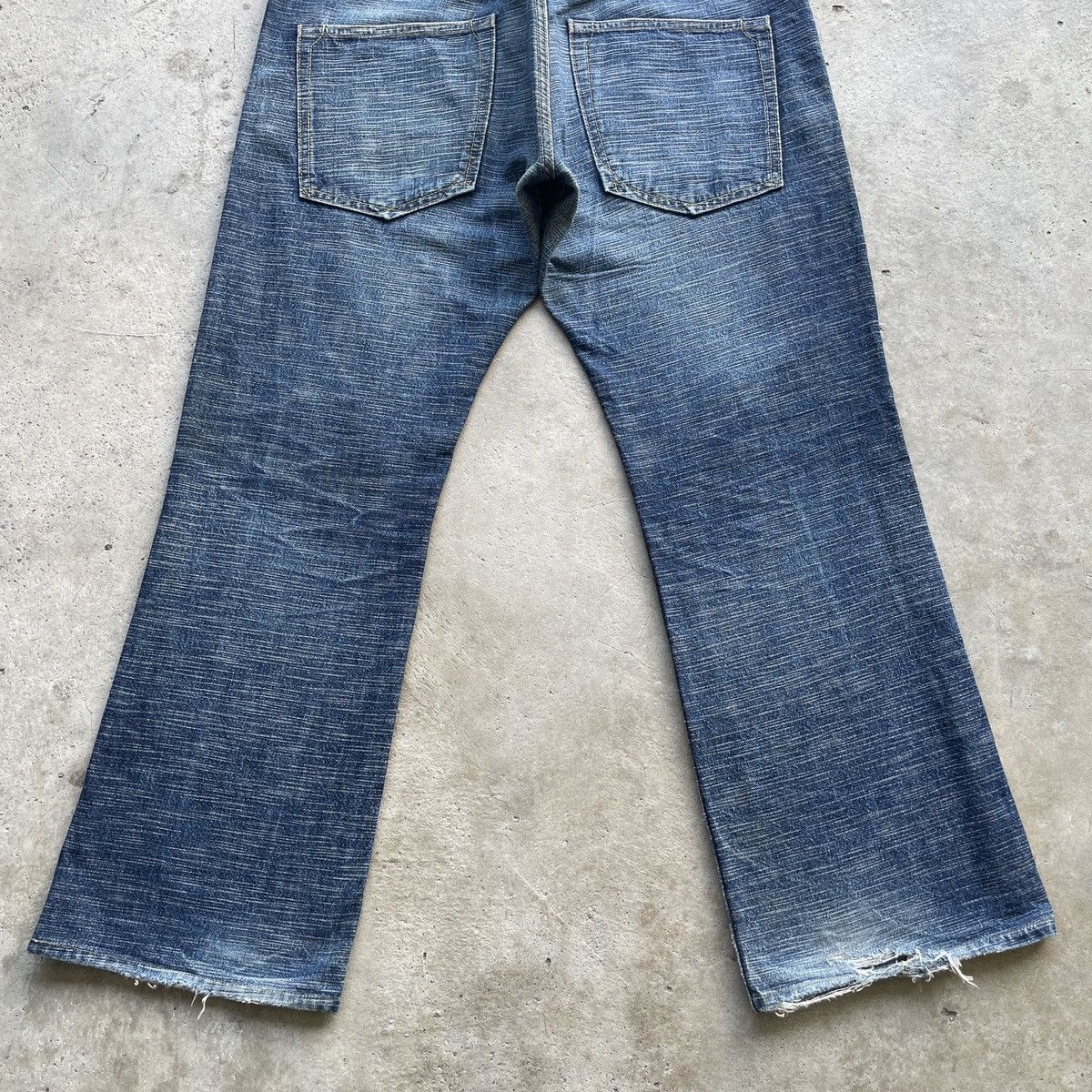 Japanese Brand Vintage Japanese Jeans Button Fly Denim Faded Pants W35x28.5 Size US 35 - 13 Thumbnail