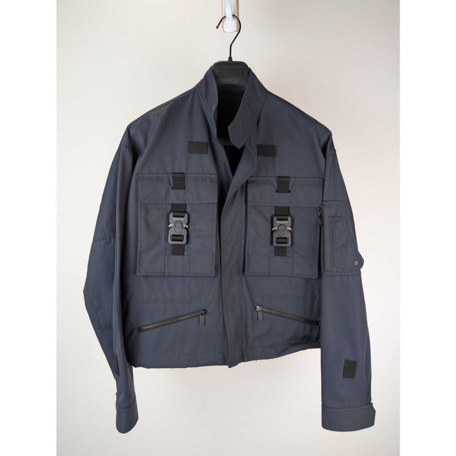 Dior o1rshd1 2019 Buckle Accented Bomber Jacket in Navy Blue Size US M / EU 48-50 / 2 - 2 Thumbnail