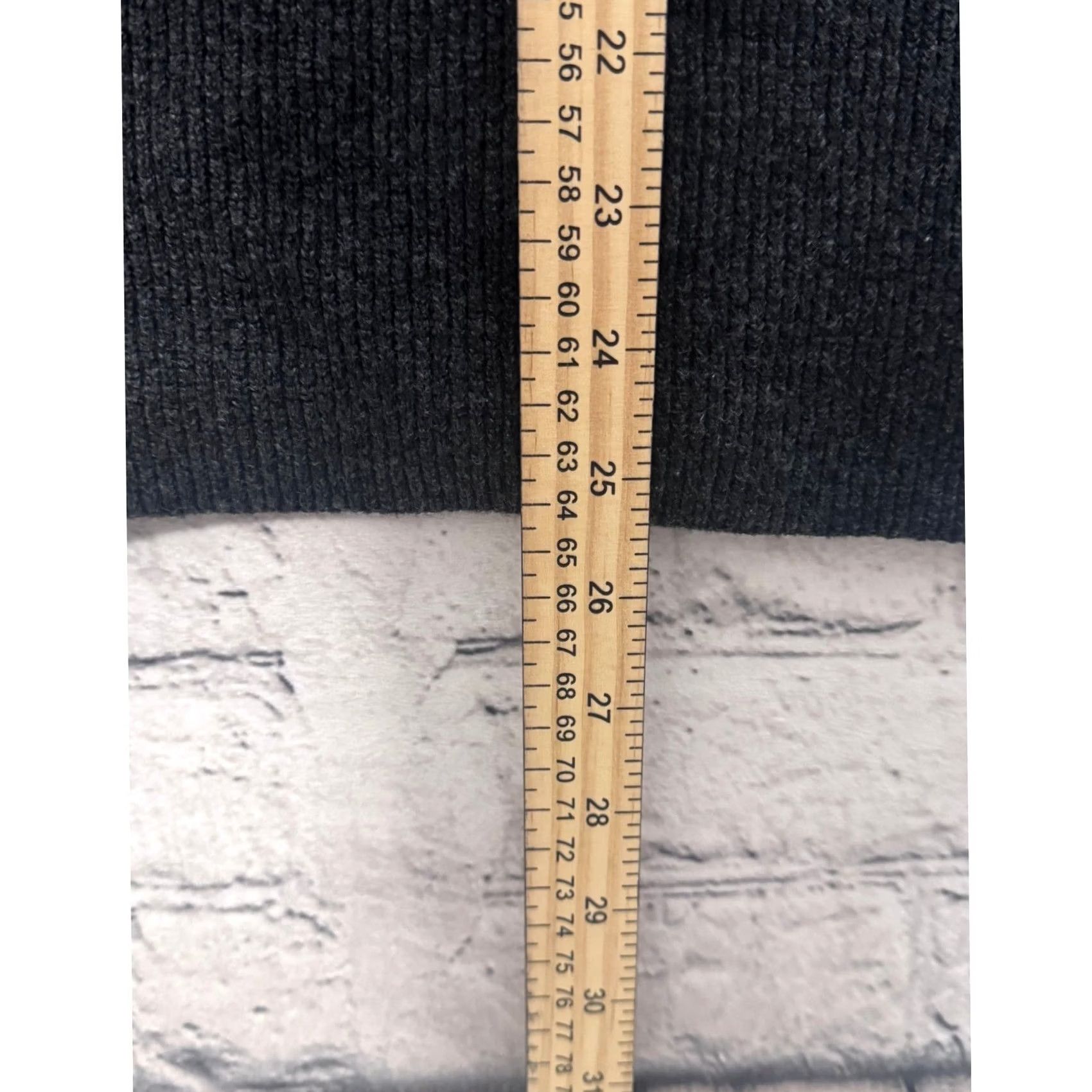 Loft LOFT Charcoal Gray Ribbed Balloon Sleeve Mock Neck Sweater Size L Women Regular Pullover Knit Casual Comfort Girls Mens Women Size L / US 10 / IT 46 - 4 Thumbnail